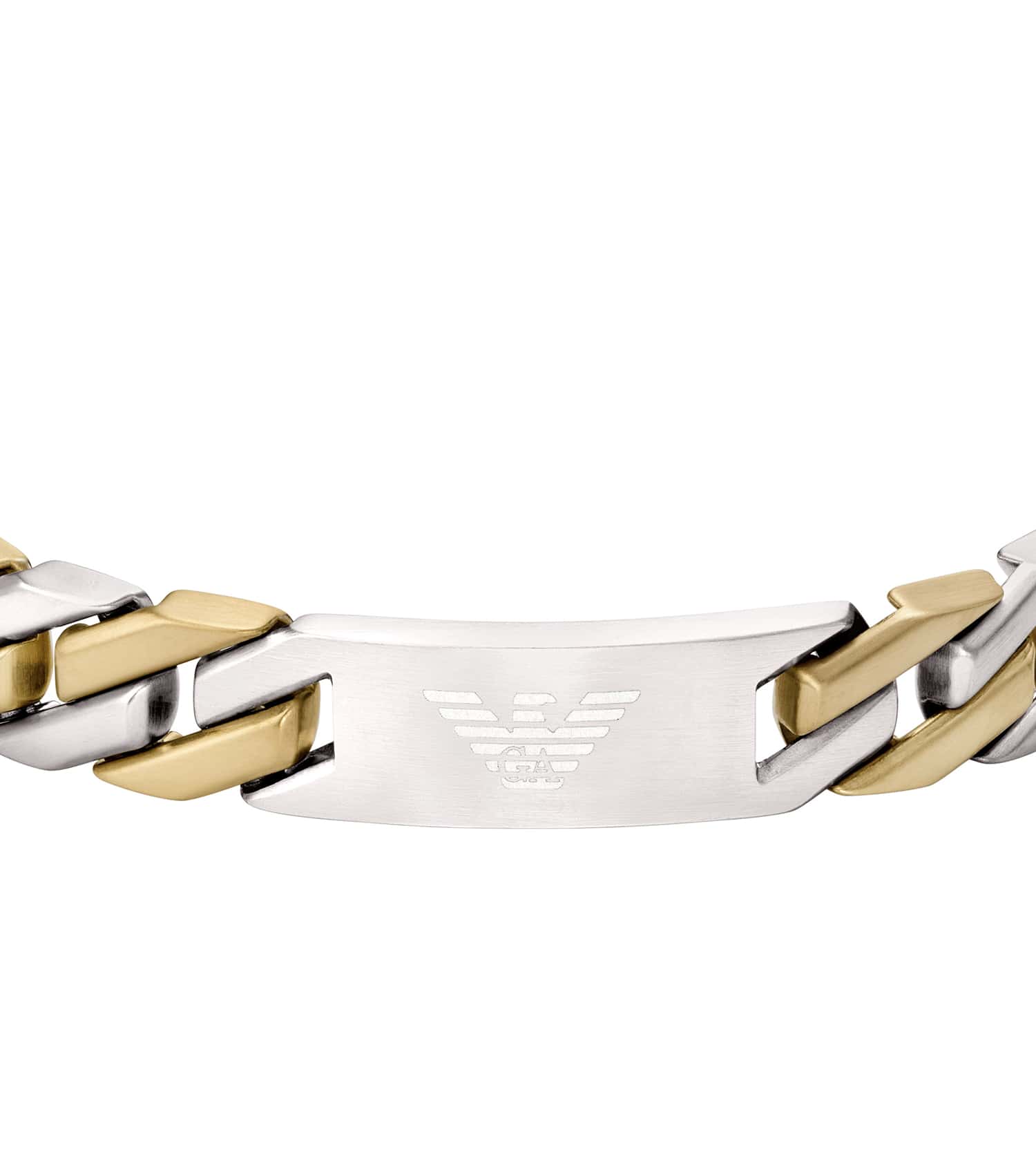 Men Eagle Logo Bracelet 2-Tone Stainless Steel