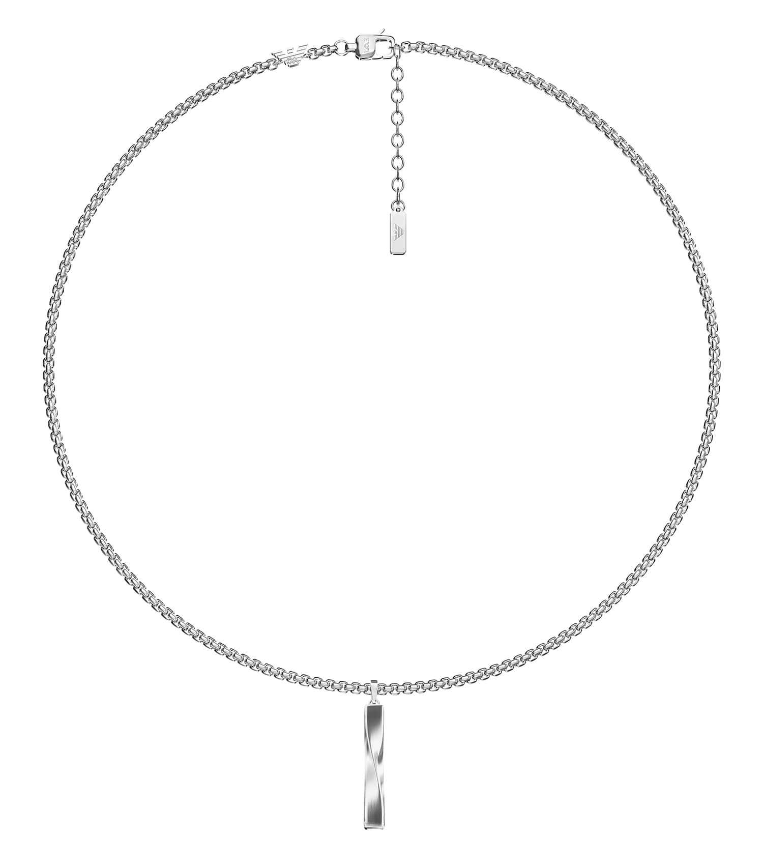 Men Iconic Trend Necklace Silver Stainless Steel