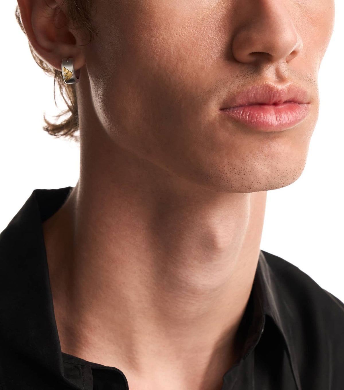 Men Iconic Trend Earring Silver Stainless Steel