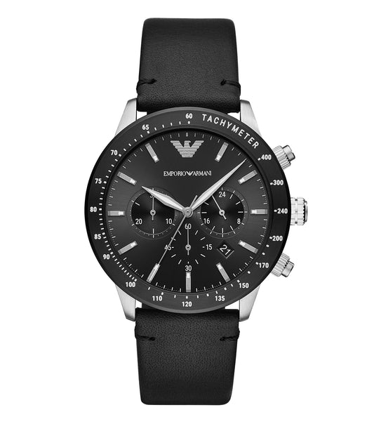 Emporio Armani Quartz watch, AR11243 model, featuring a sleek design, frontal view, showcasing elegance and sophistication.
