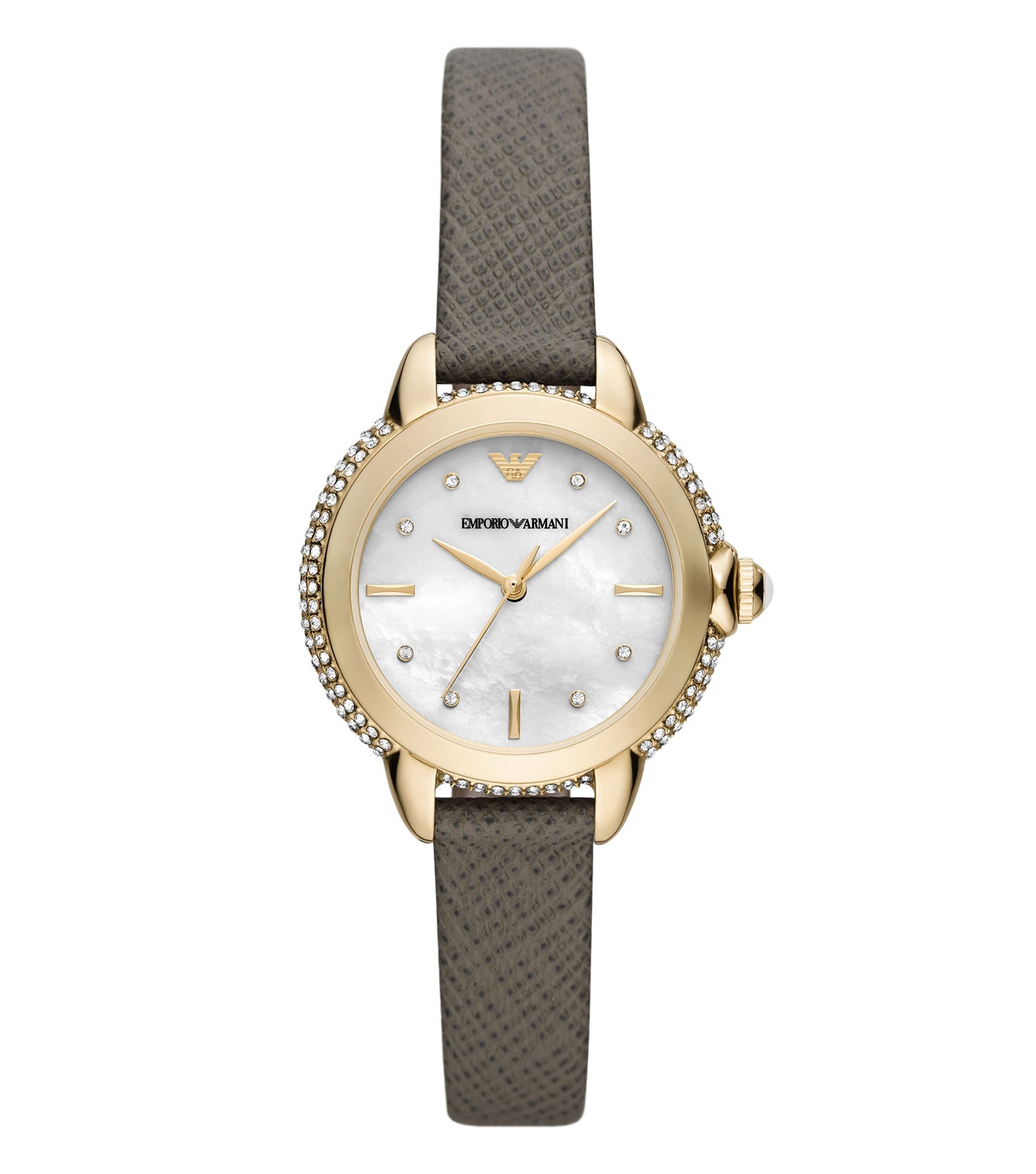 Emporio Armani Quartz watch, AR11526 model, featuring a modern design, captured at a 45-degree angle, highlighting its elegance.