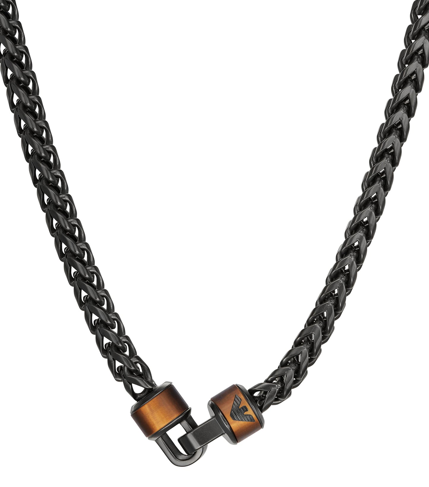 Men Iconic Trend Necklace Gunmetal Stainless Steel