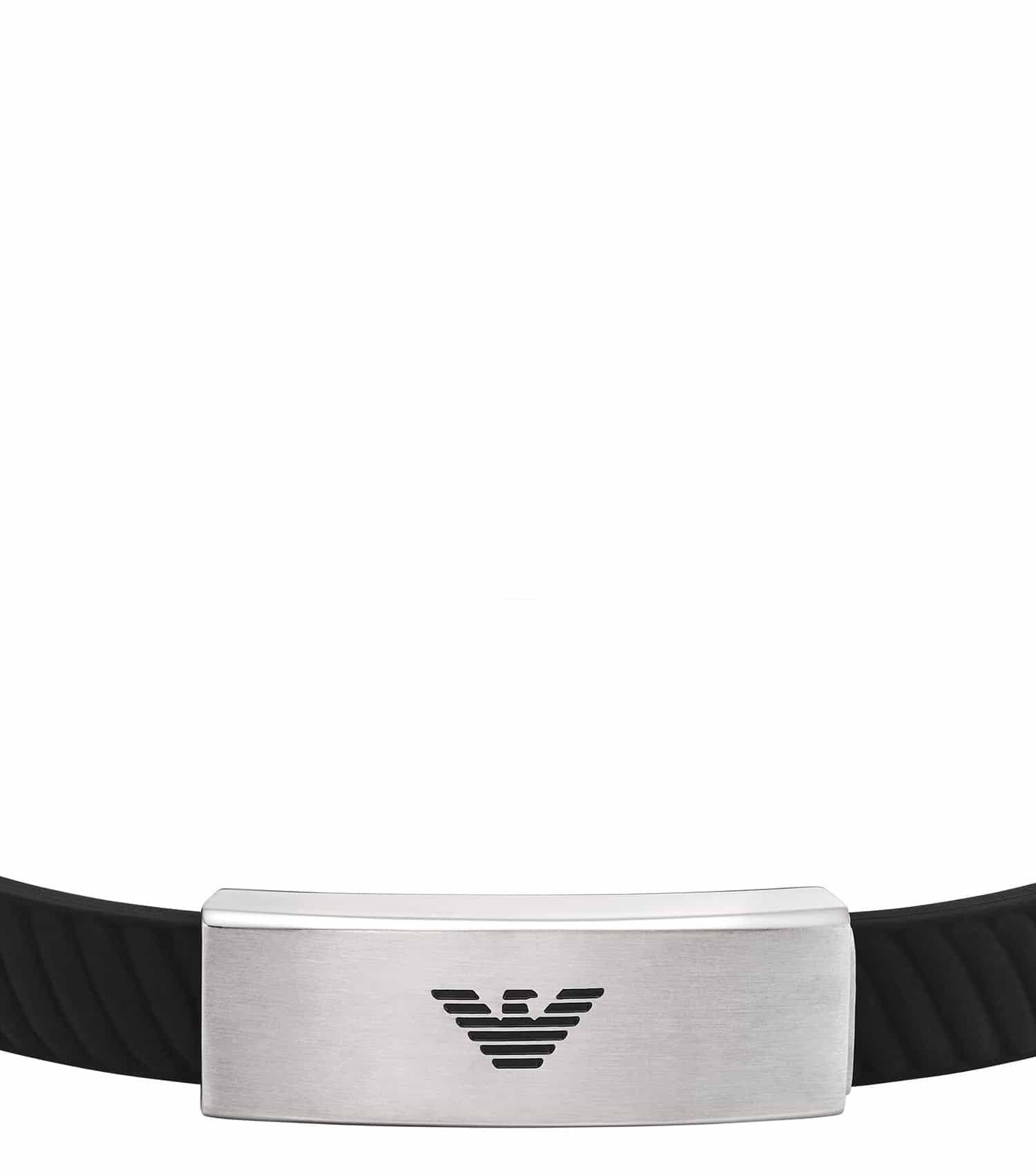 Men Eagle Logo Bracelet Silver Stainless Steel