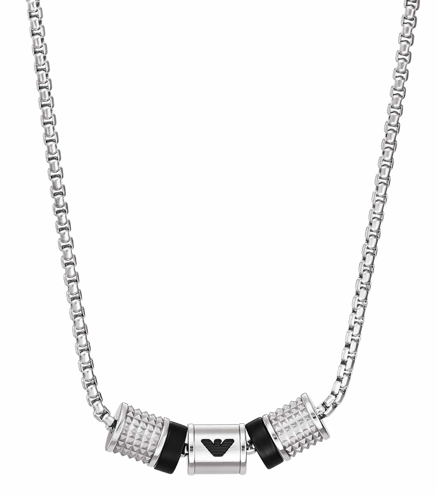 Men Couples Necklace Silver Stainless Steel