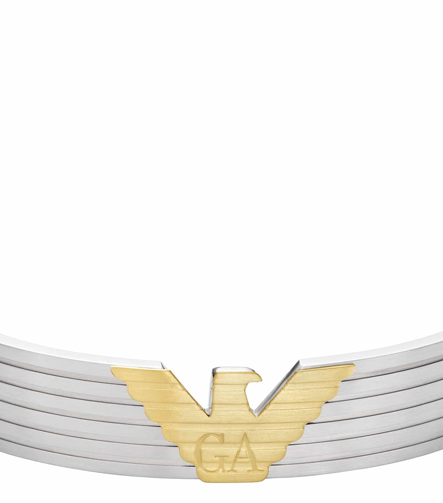 Men Eagle Logo Bracelet Silver Stainless Steel