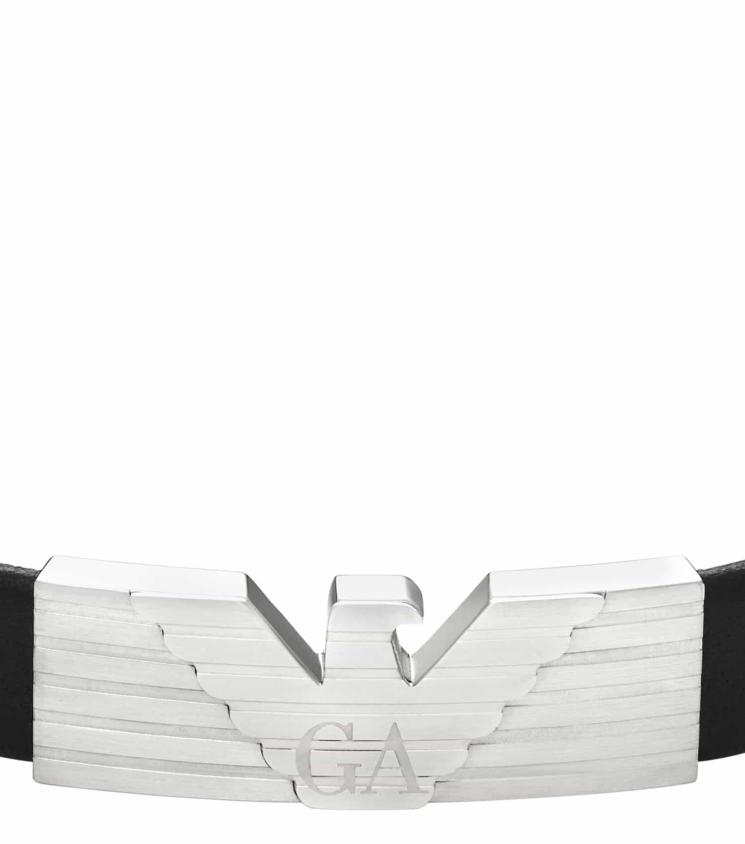 Men Eagle Logo Bracelet Silver Stainless Steel
