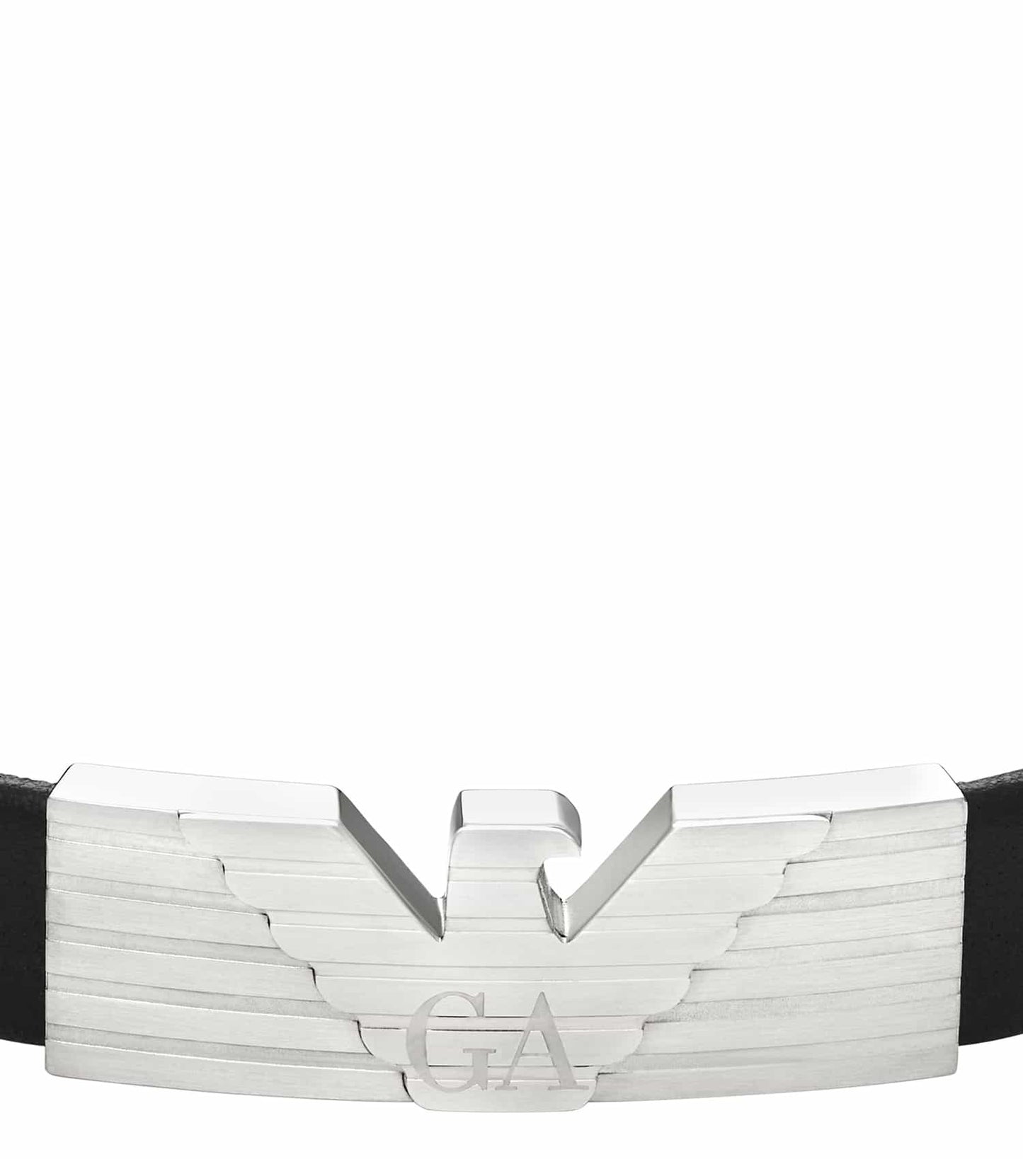 Men Eagle Logo Bracelet Silver Stainless Steel