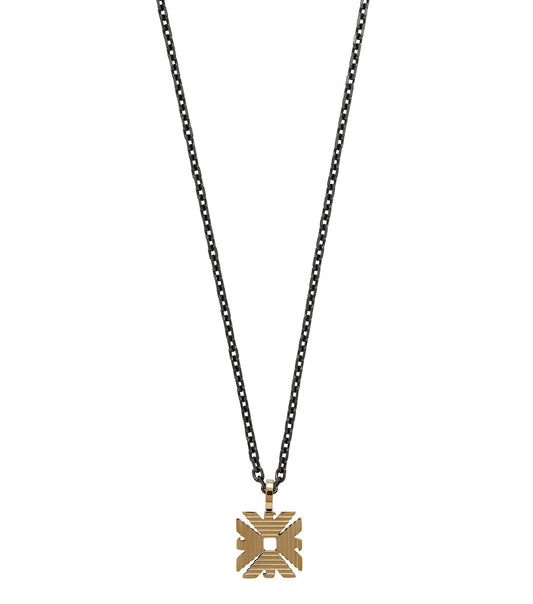 Emporio Armani Jewellery gold necklace, elegant design with a front view showcasing its rich, radiant color and intricate details.
