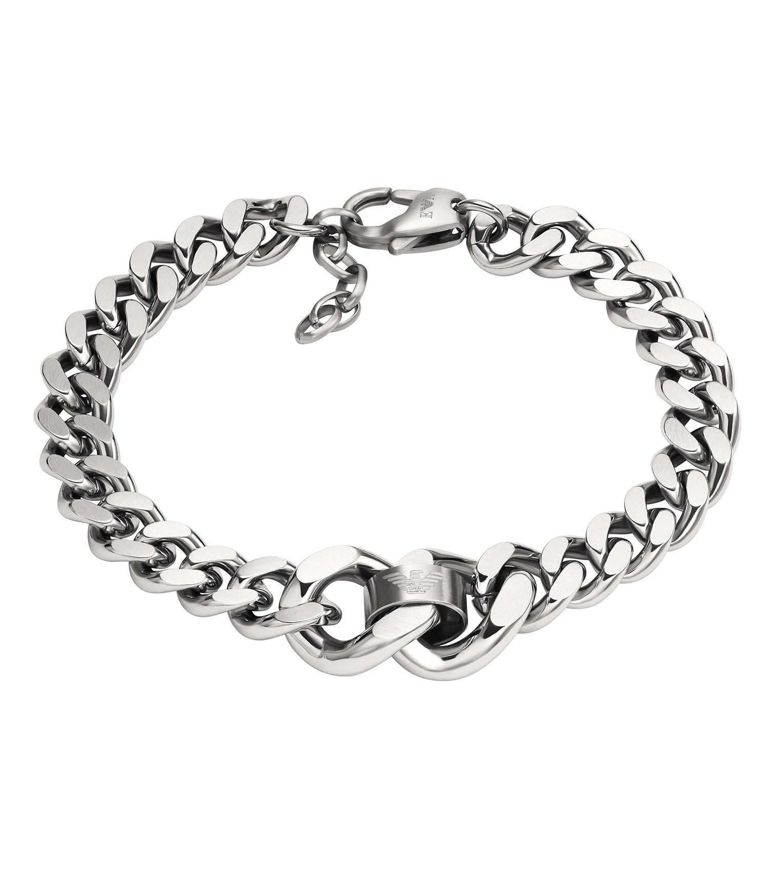 Emporio armani men's stainless sales steel chain link bracelet
