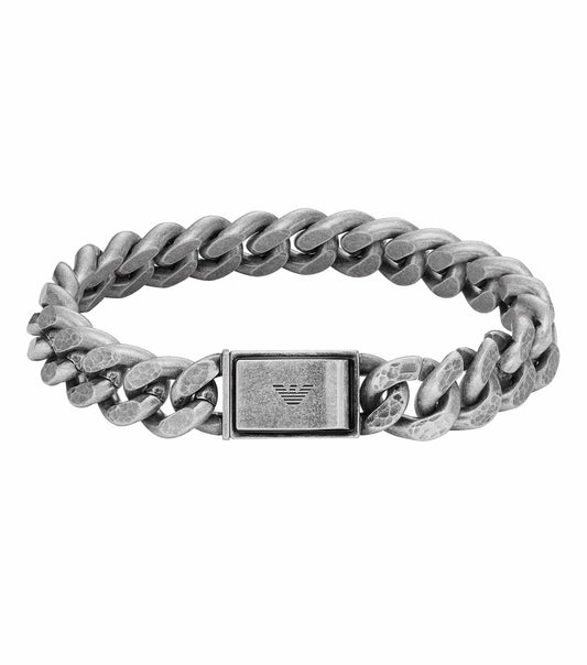 Emporio Armani Jewellery silver bracelet; front view showcasing sleek design and elegant finish - perfect modern accessory.