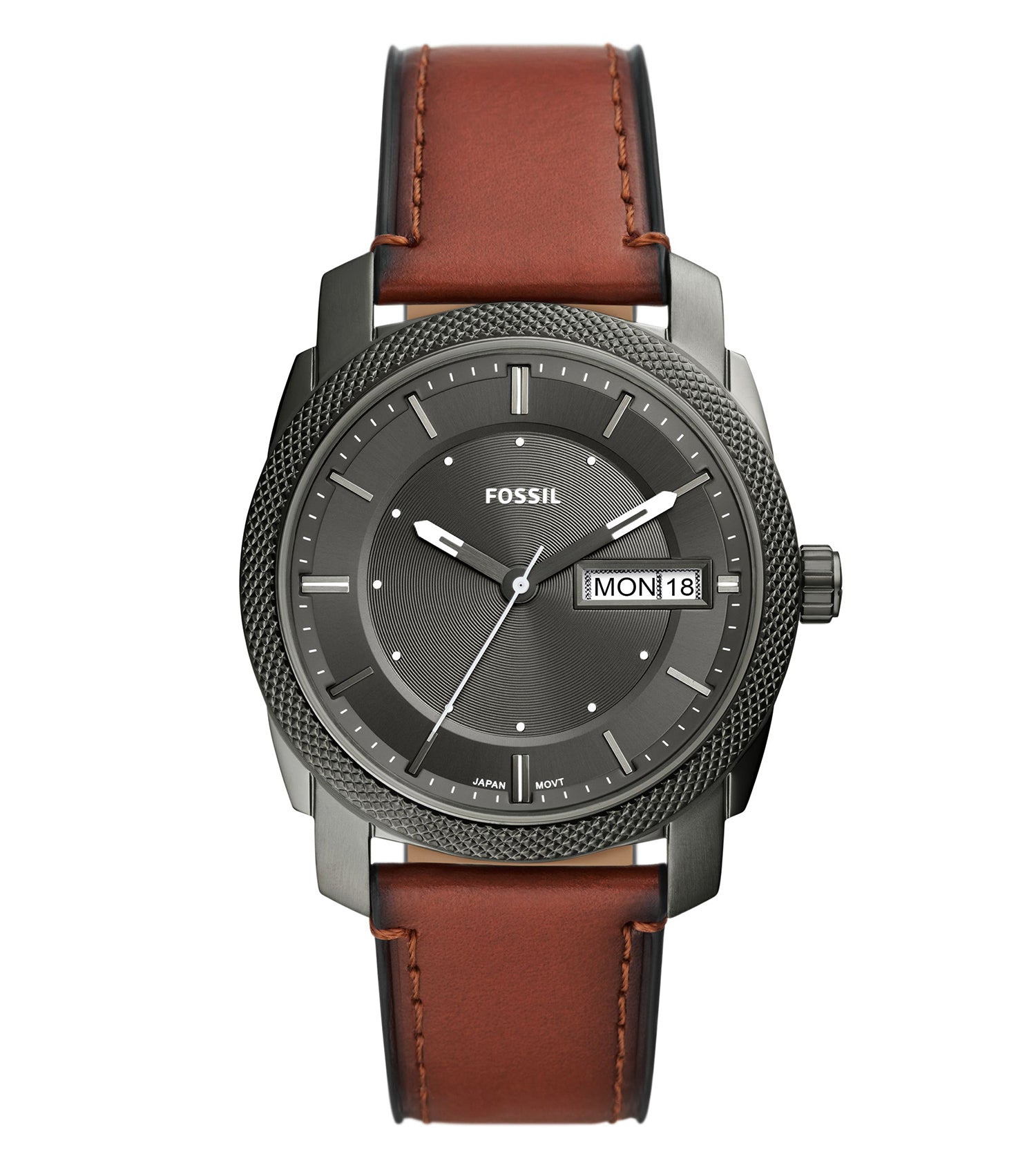 Fossil watch, model FS5900, with a minimalist no-color design, showcased at a 42-degree angle, emphasizing elegance and craftsmanship.