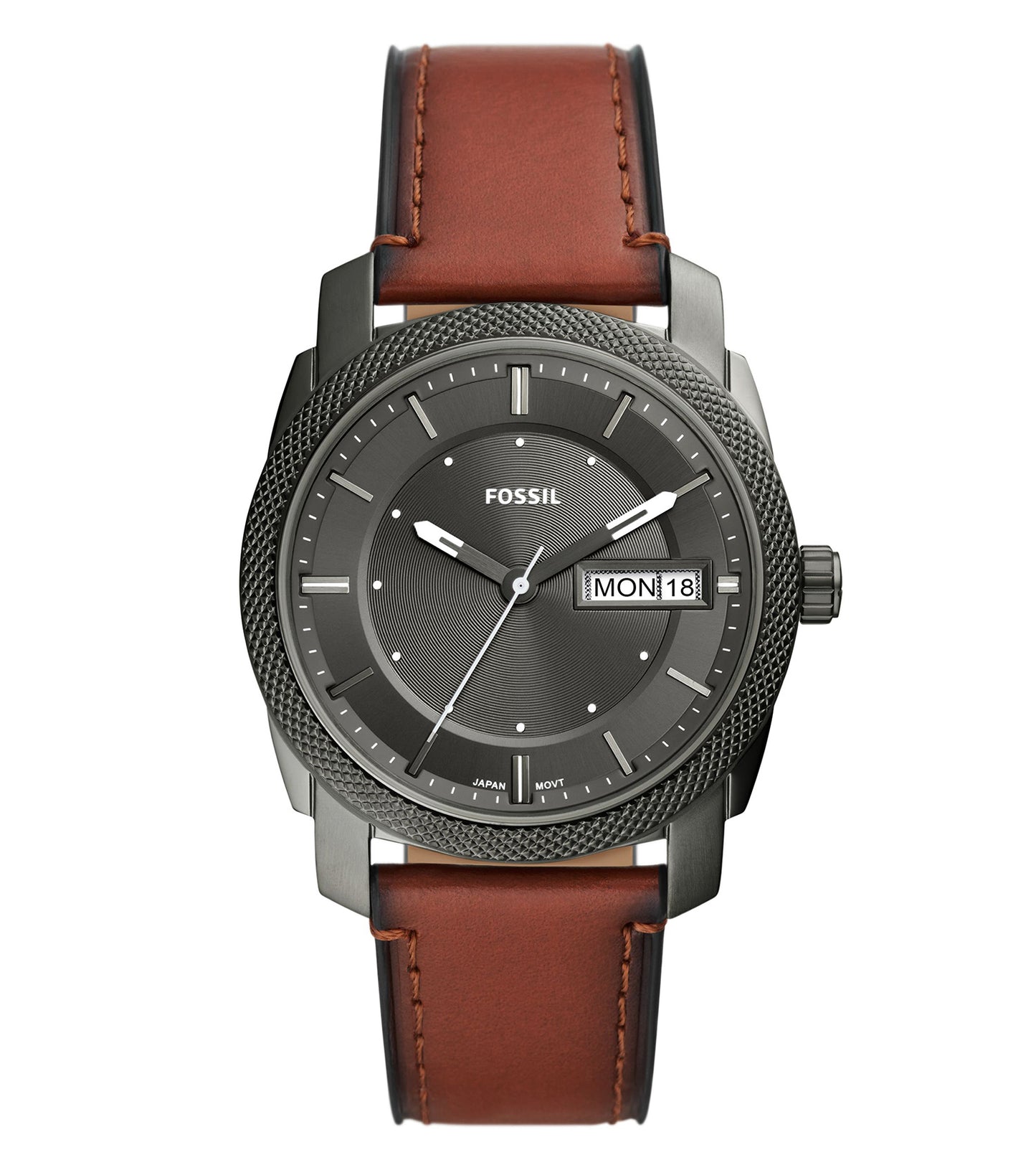 Fossil watch, model FS5900, with a minimalist no-color design, showcased at a 42-degree angle, emphasizing elegance and craftsmanship.