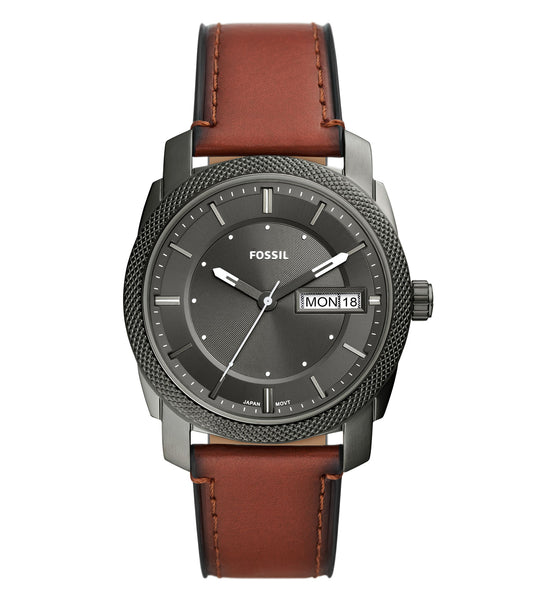 Fossil watch, model FS5900, with a minimalist no-color design, showcased at a 42-degree angle, emphasizing elegance and craftsmanship.