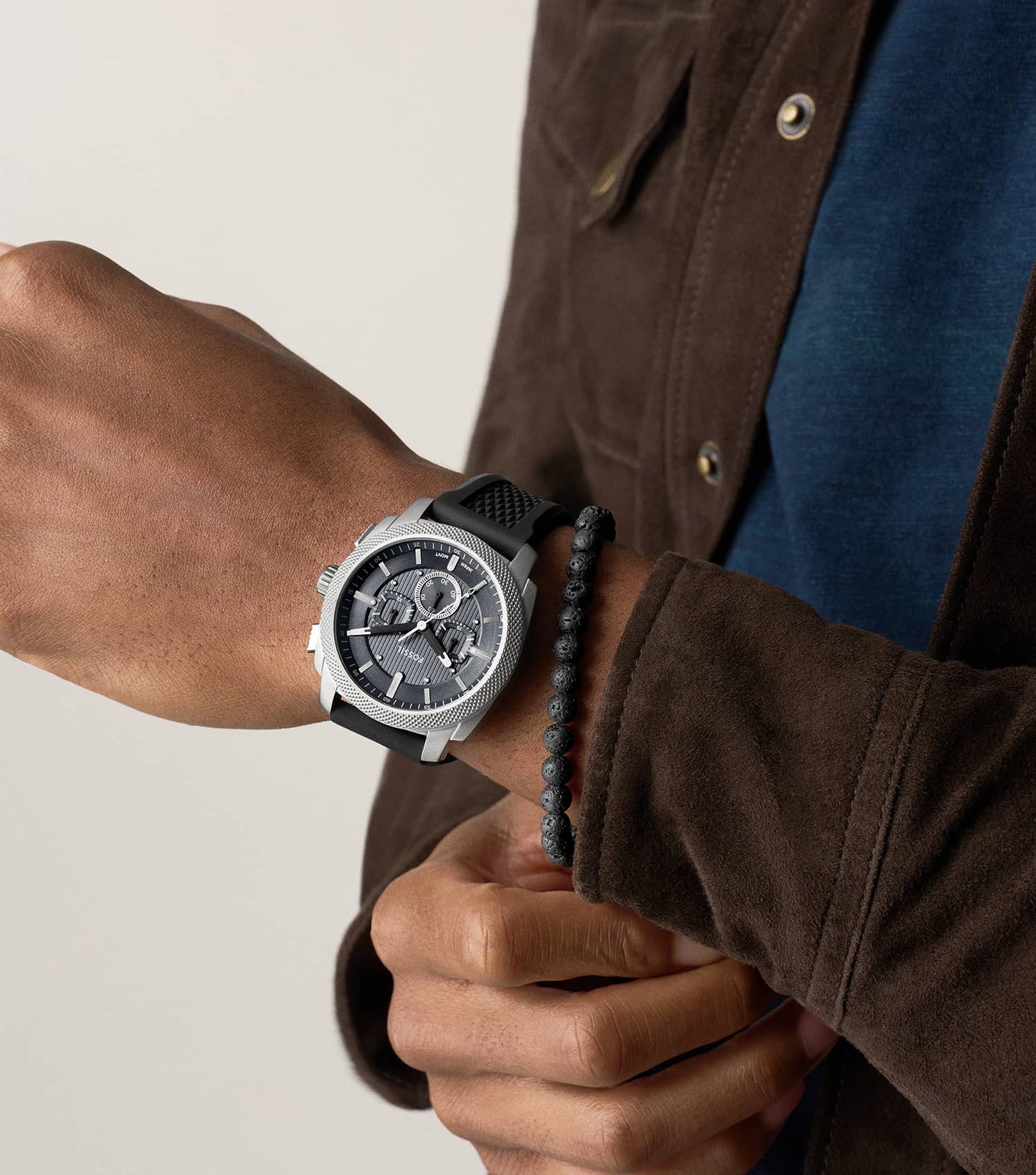 Men Machine Quartz/Chrono Watch 44mm