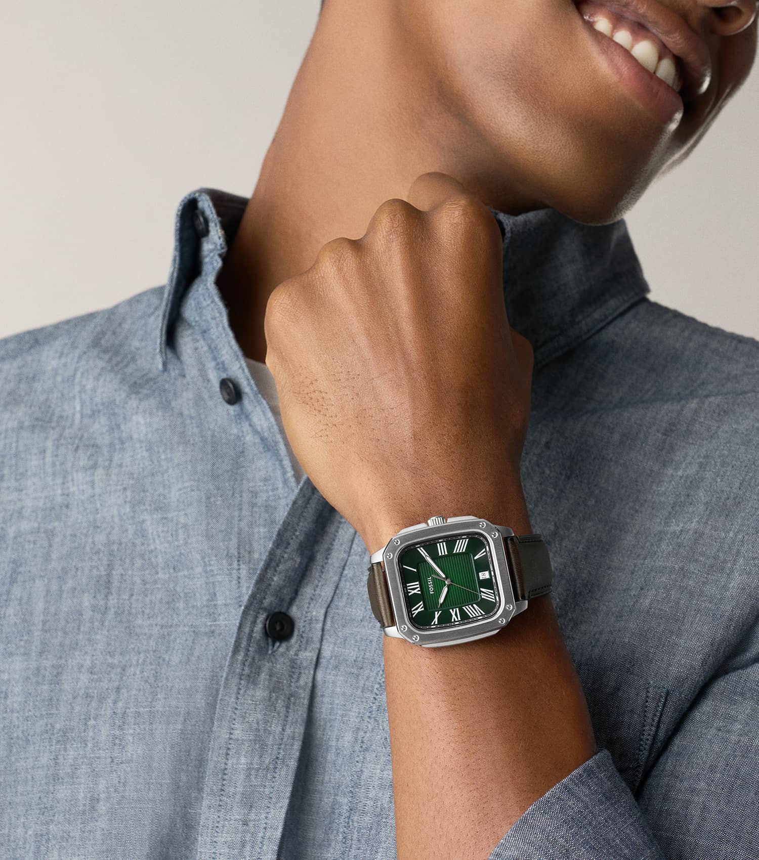 Men Crosby Quartz/3 Hand Date Watch 42mm