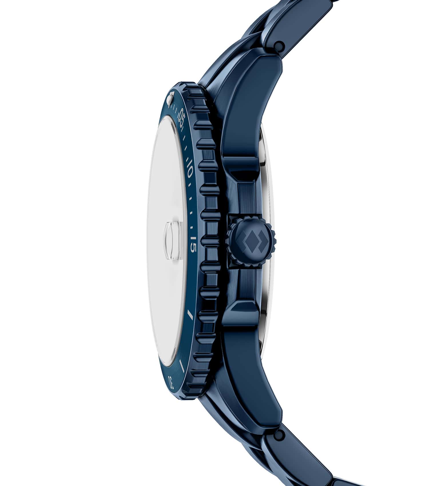 Men Fossil Blue Quartz  42mm