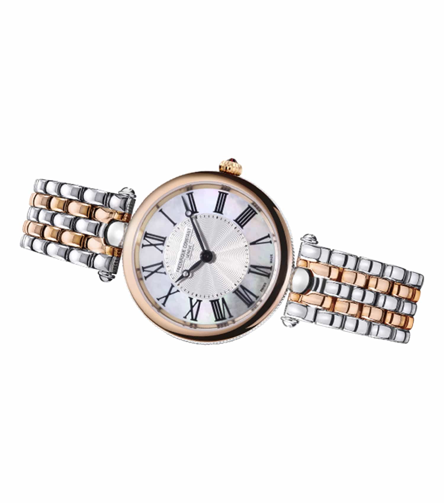 Art Deco Silver Circular Analog Watch Women