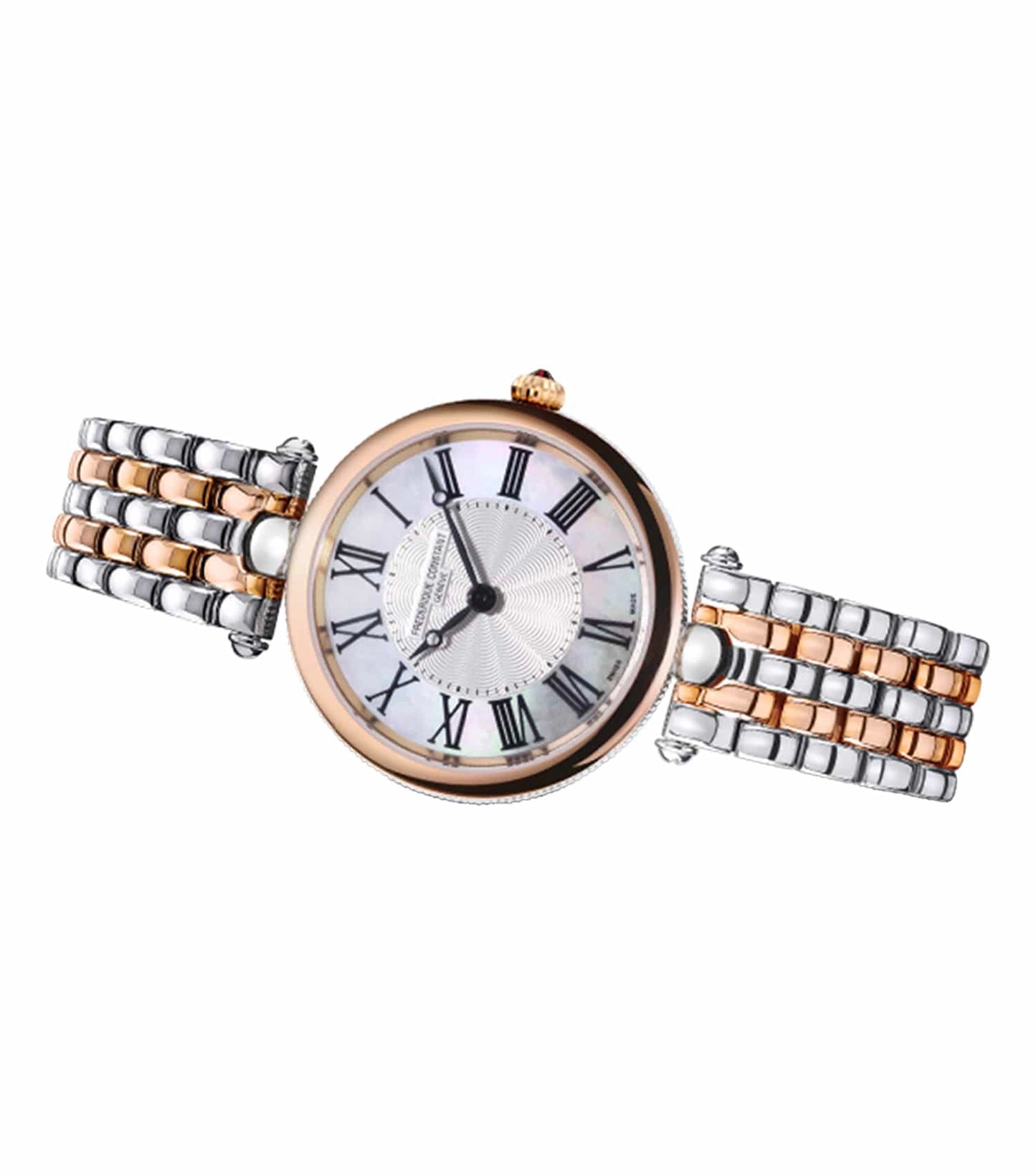Art Deco Silver Circular Analog Watch Women