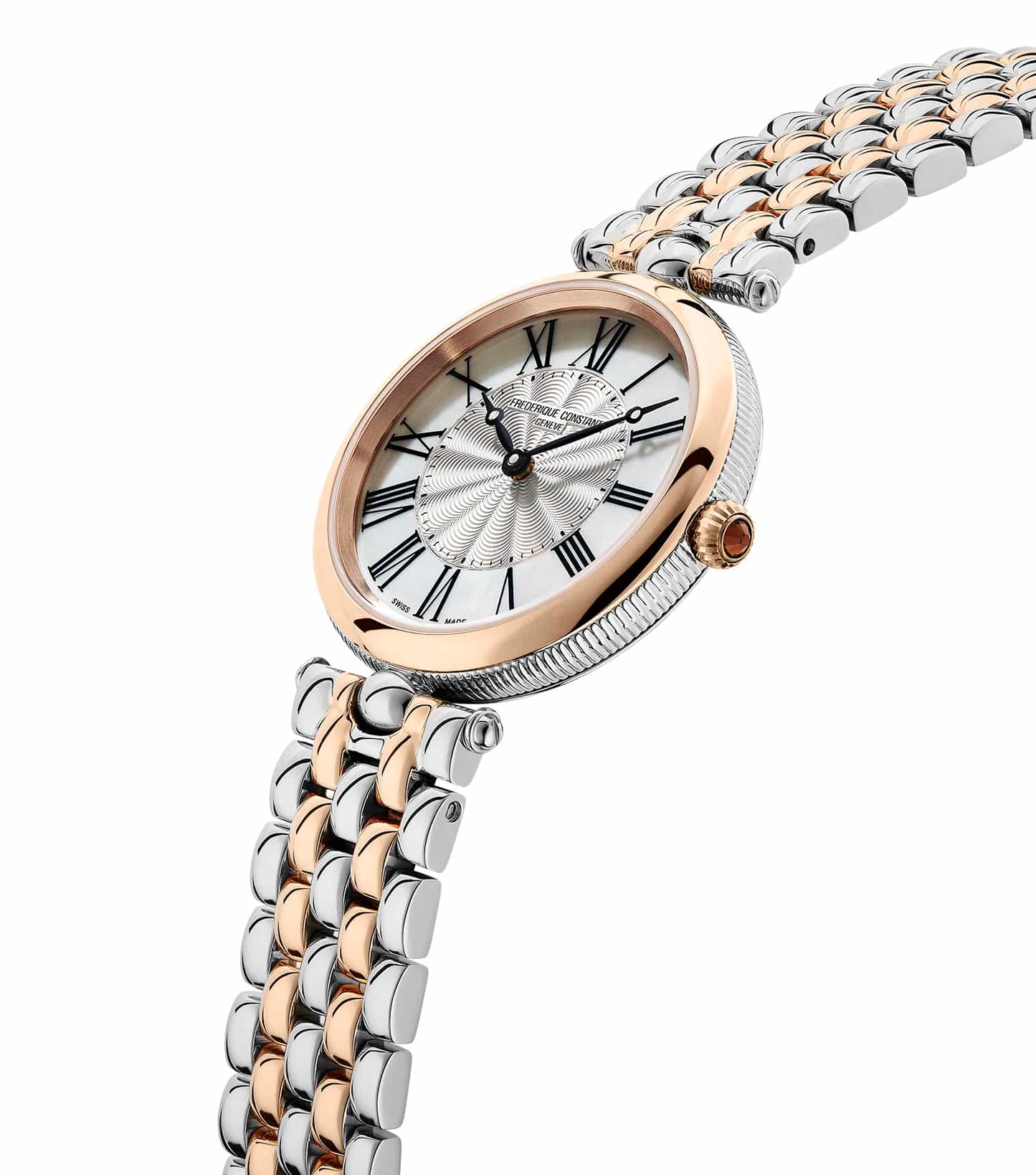 Art Deco Silver Circular Analog Watch Women
