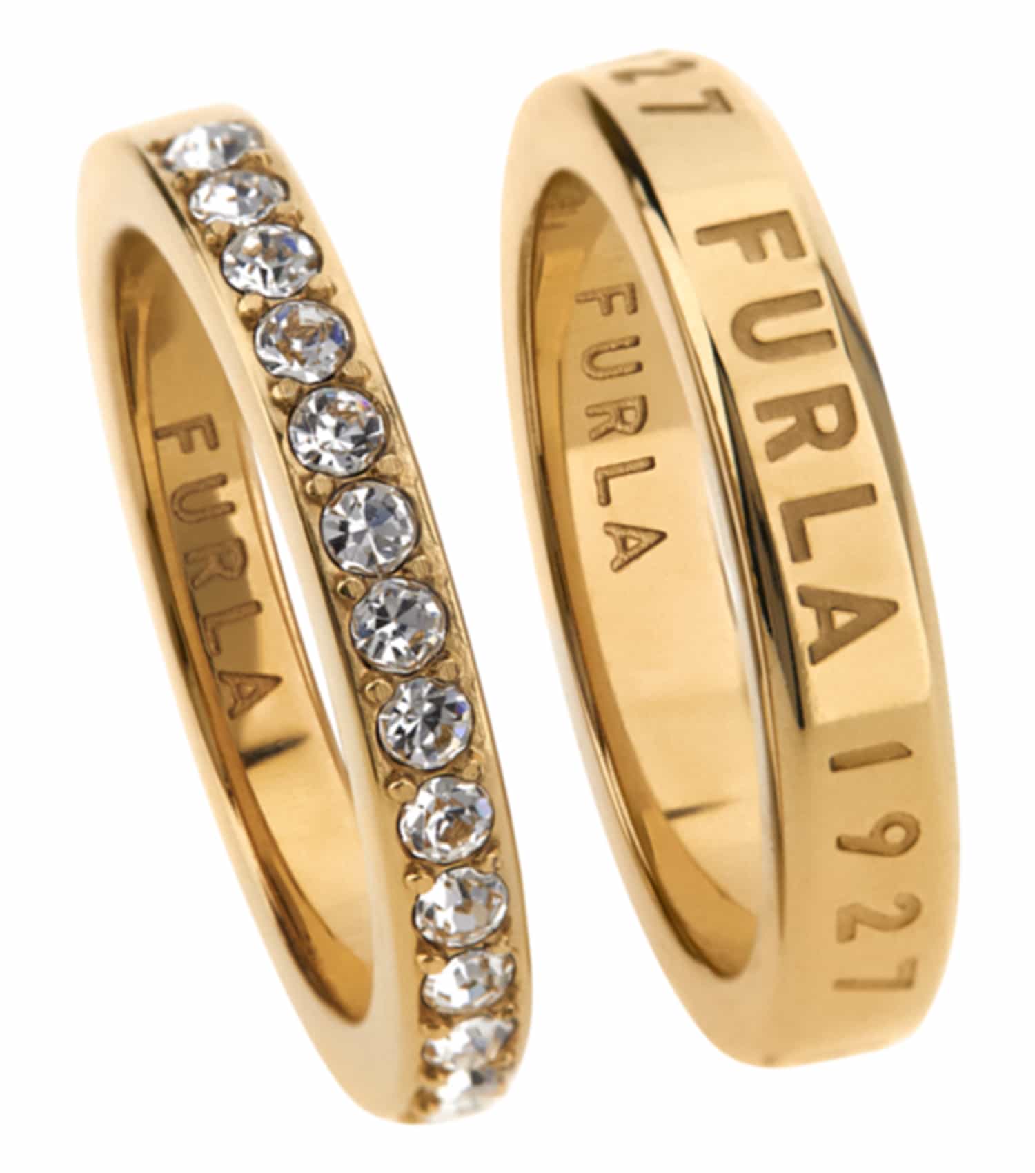 Women 1927 Ring Gold Stainless steel & crystals 54mm / Rose Gold