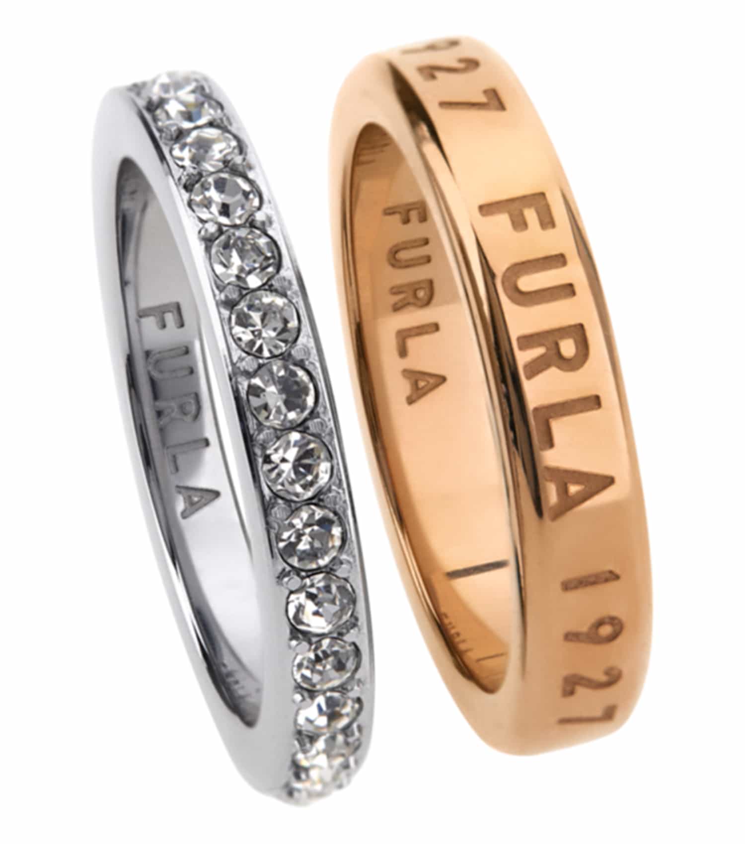 Women 1927 Ring Gold Stainless steel & crystals 54mm / Rose Gold