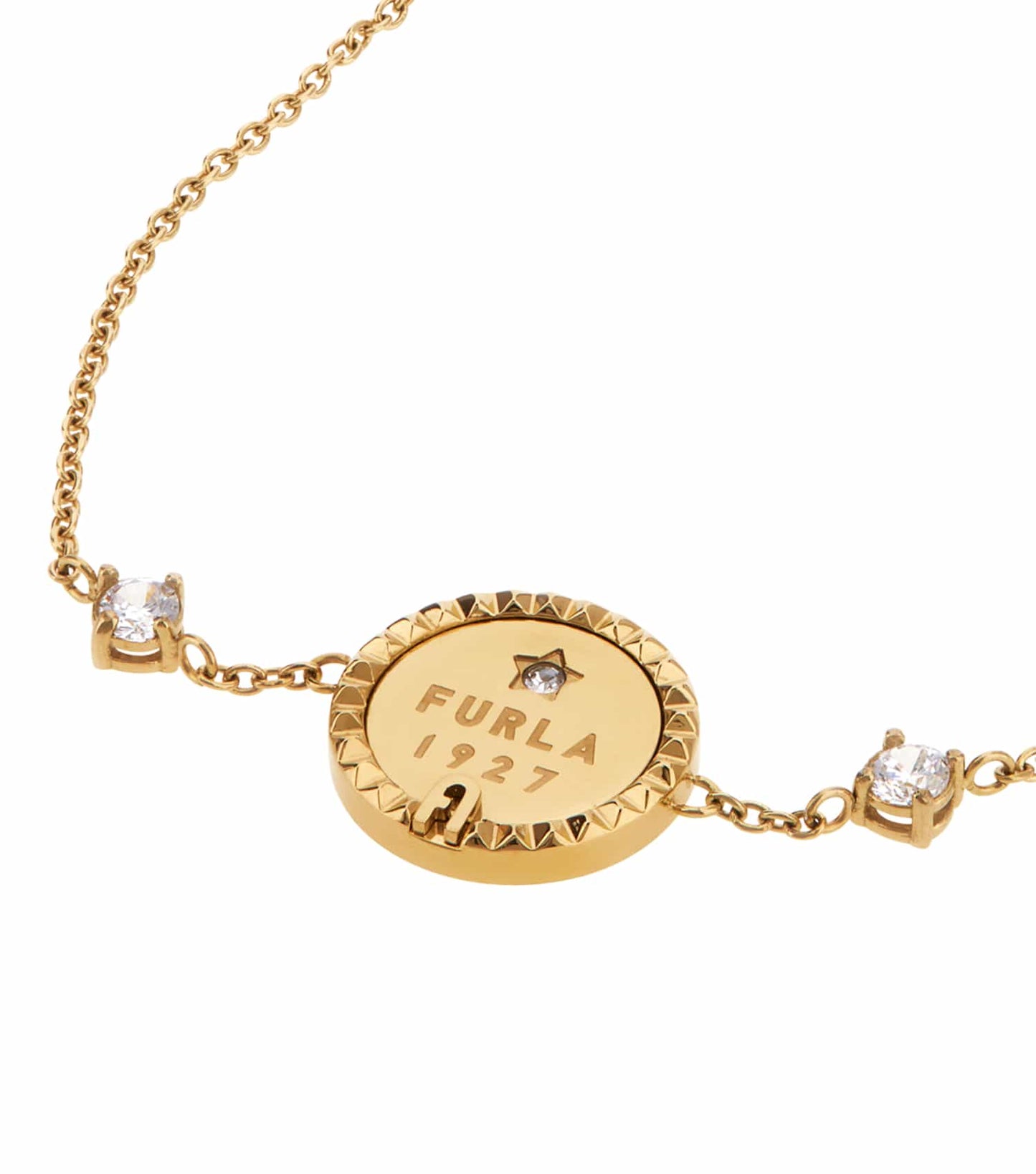 Women Studs Bracelet Gold Stainless steel & crystals
