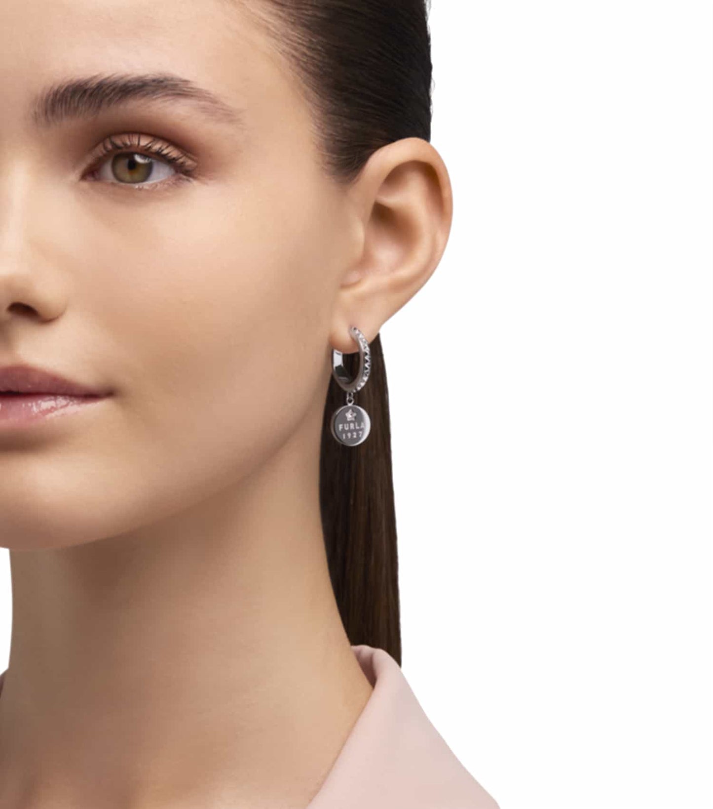 Women Studs Earrings Gold Stainless steel & crystals