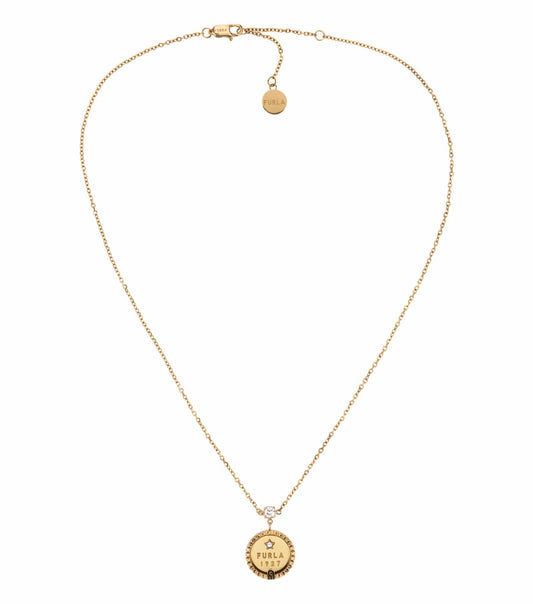 Women Studs Necklace Gold Stainless steel & crystals