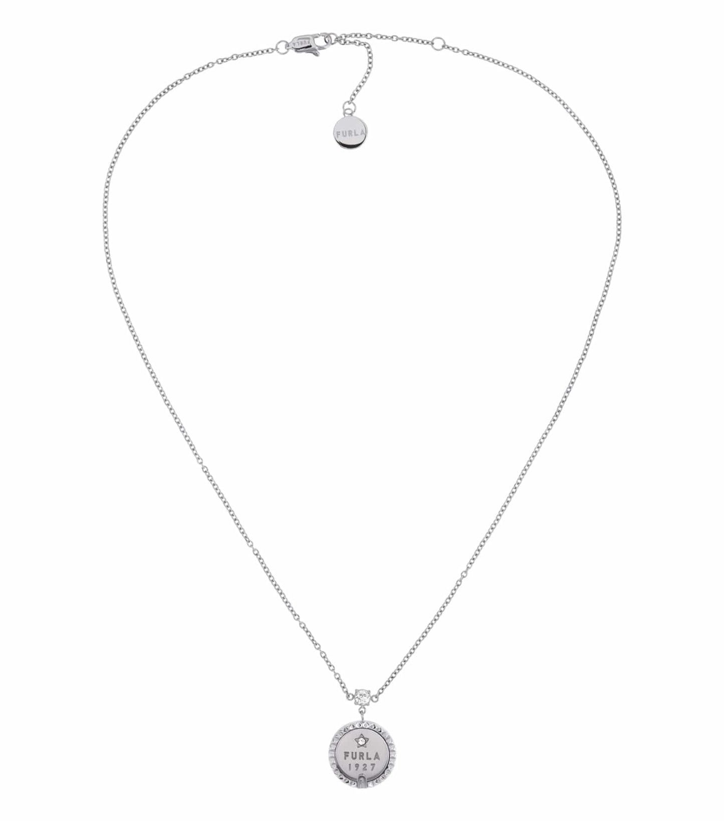 Women Studs Necklace Gold Stainless steel & crystals