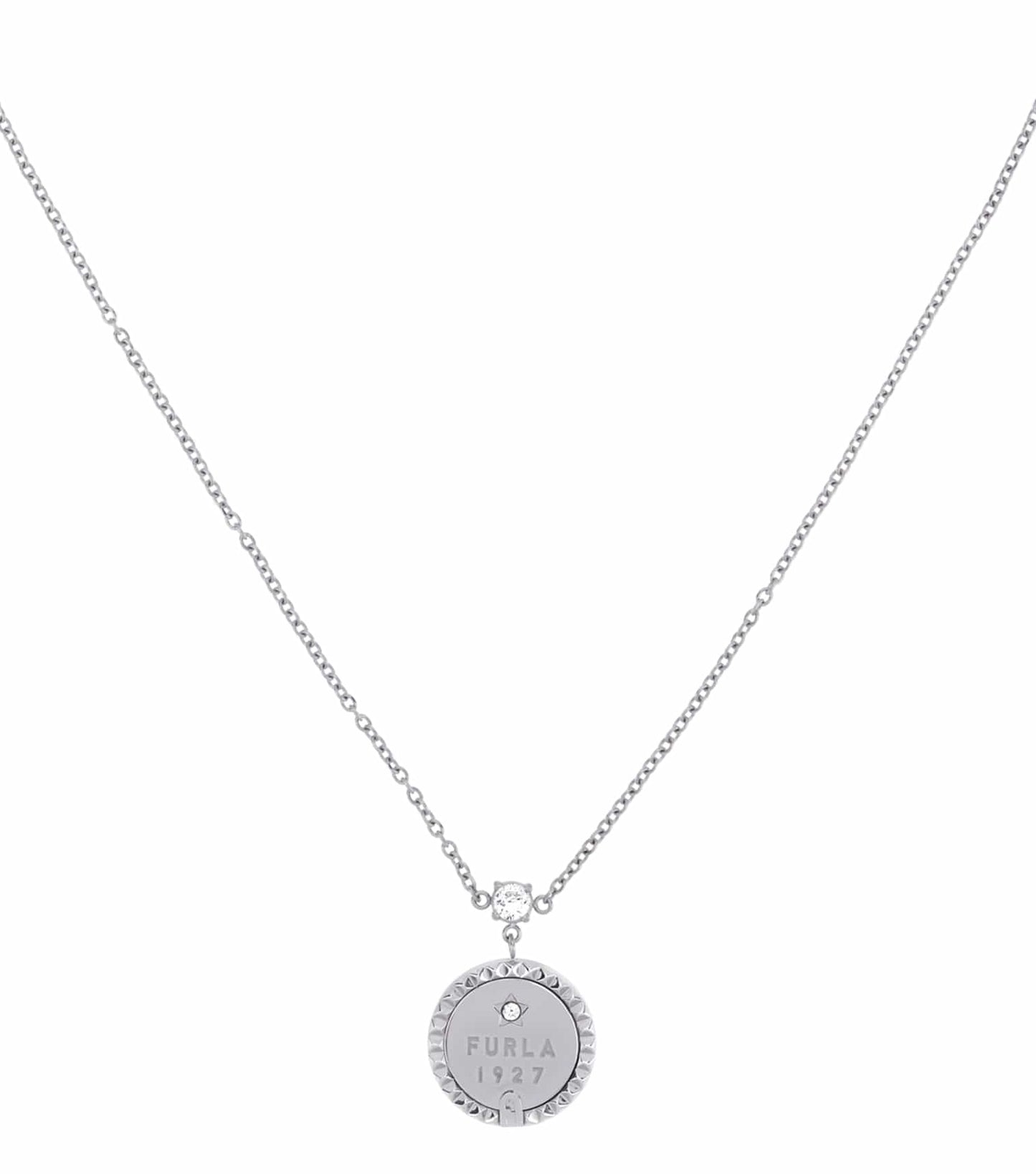 Women Studs Necklace Gold Stainless steel & crystals