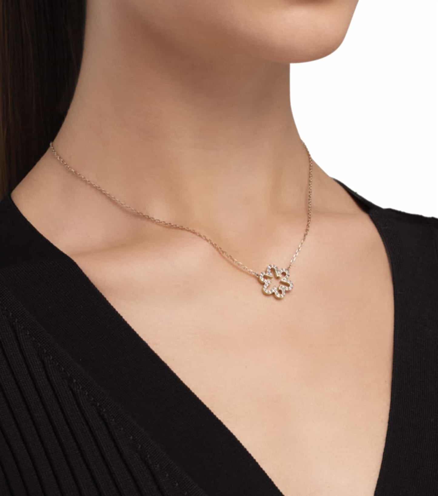 Furla gold necklace in a stunning close-up angle, showcasing the elegant chain design and brilliant shine of quality craftsmanship.