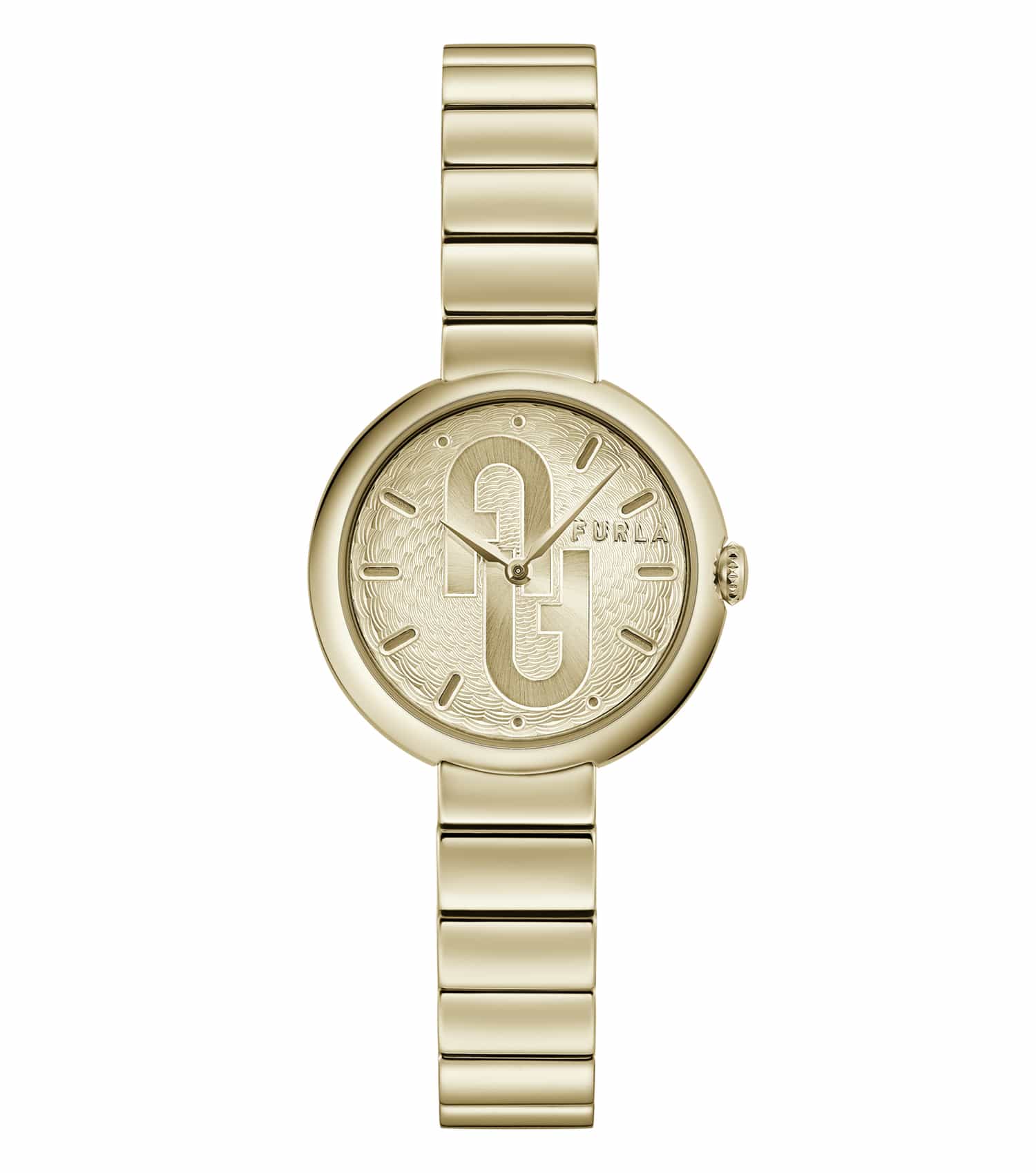 Furla watch in elegant none color, showcasing a luxurious round dial and sleek strap from top angle, embodying timeless craftsmanship.
