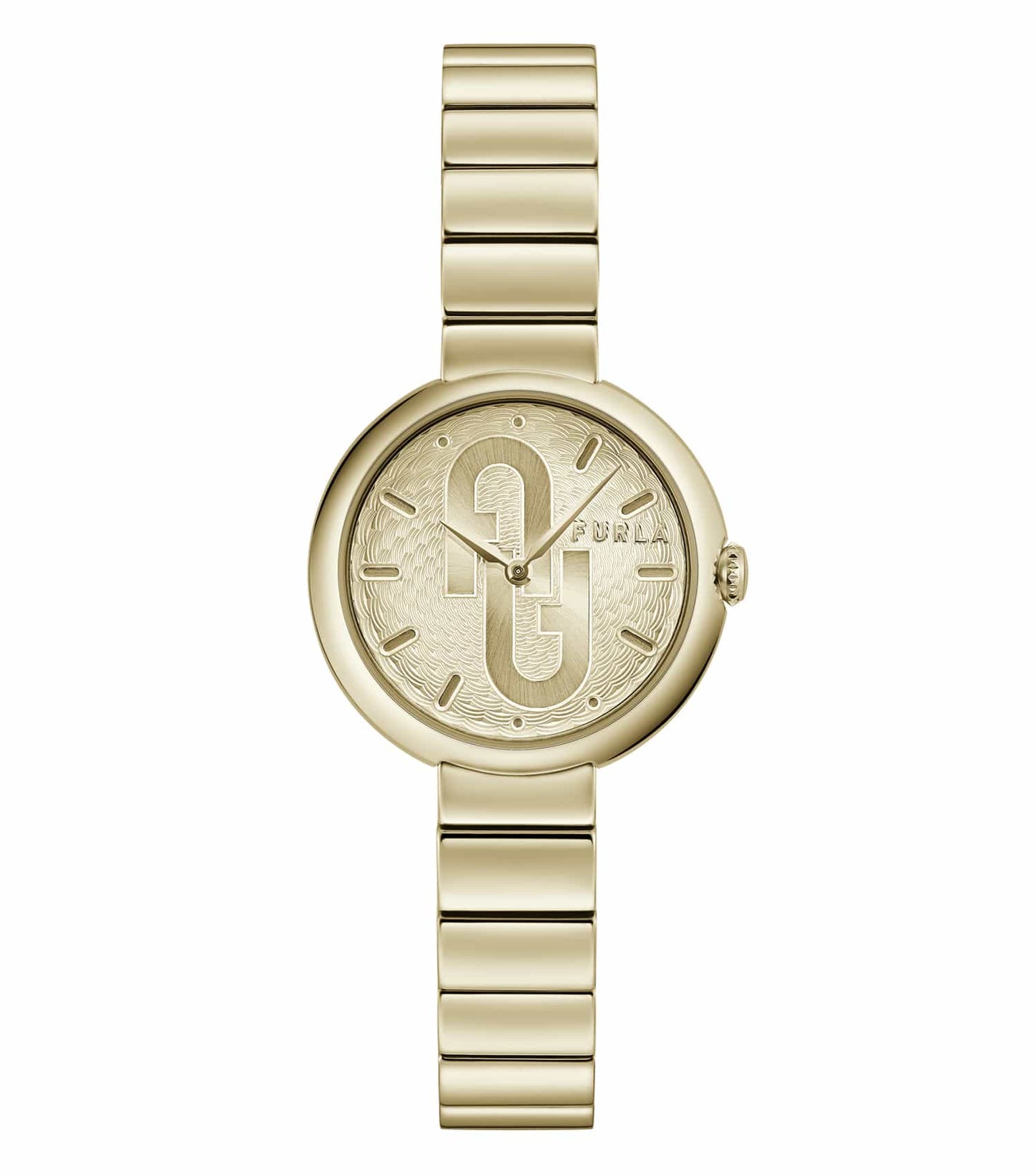 Furla watch in elegant none color, showcasing a luxurious round dial and sleek strap from top angle, embodying timeless craftsmanship.