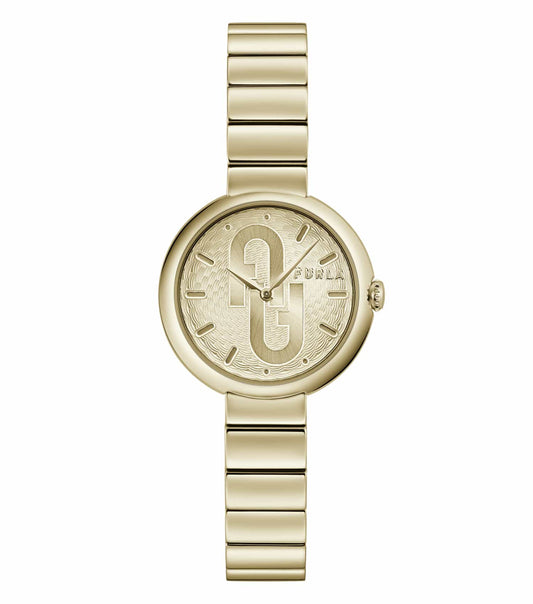 Furla watch in elegant none color, showcasing a luxurious round dial and sleek strap from top angle, embodying timeless craftsmanship.
