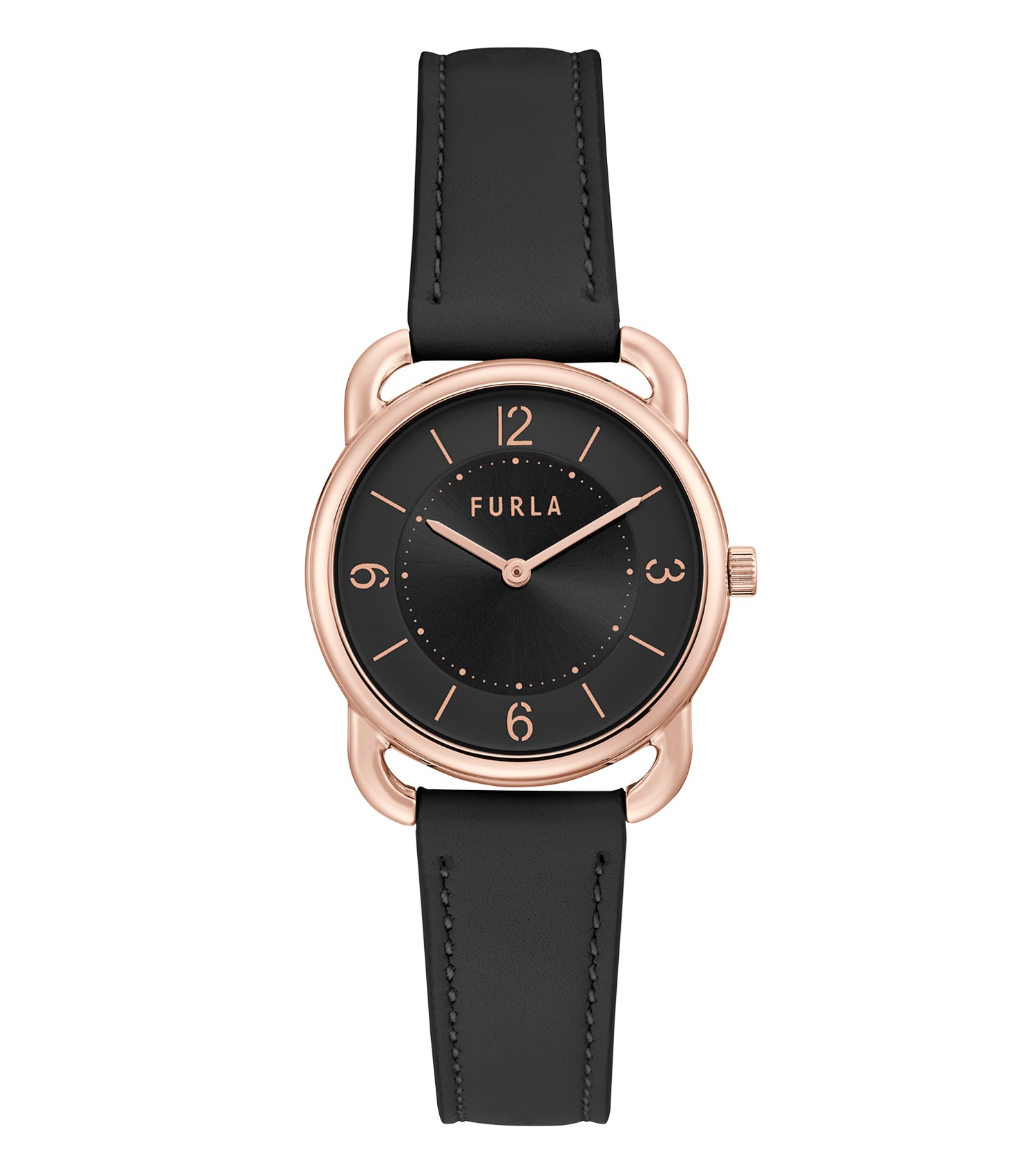 Furla Quartz Watch in vibrant purple, showcasing a sleek design from a front-facing angle, highlighted by a minimalist dial.