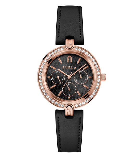 Furla Multicolor Watch Close-Up - Stylish design with exquisite mix of colors, showcasing the watch's elegant face and strap.