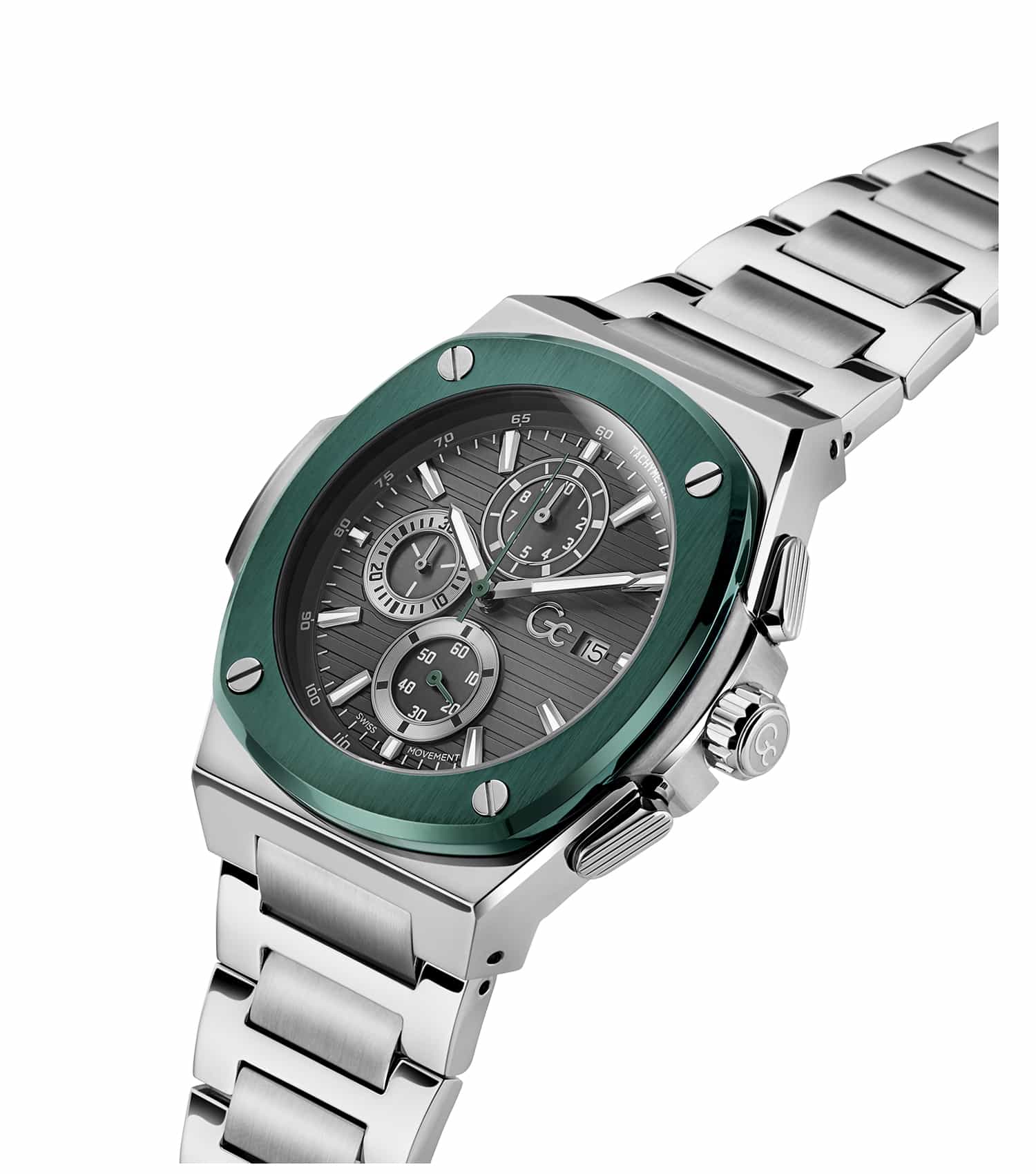 Men Coussin Shape Chronograph Watch 44 Mm