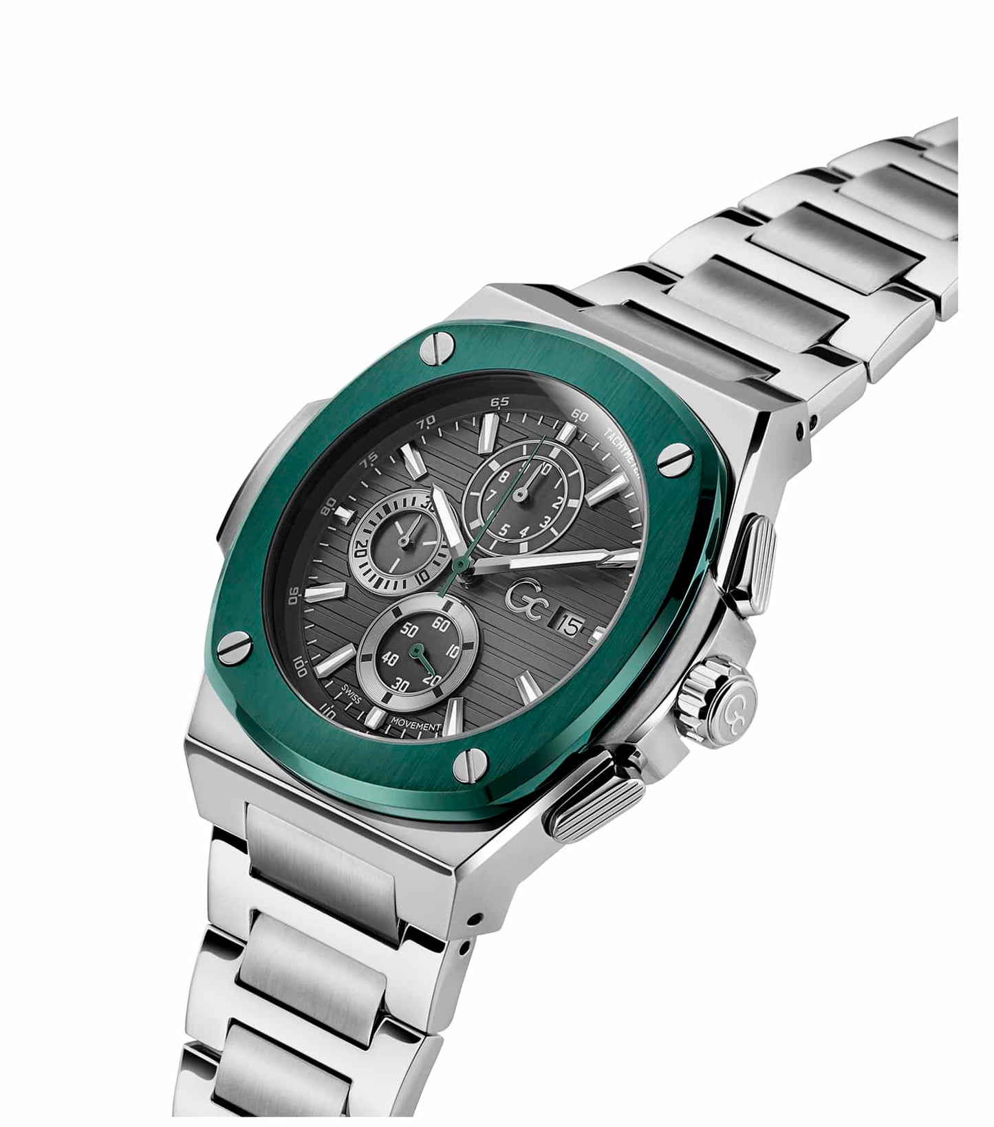 Men Coussin Shape Chronograph Watch 44 Mm