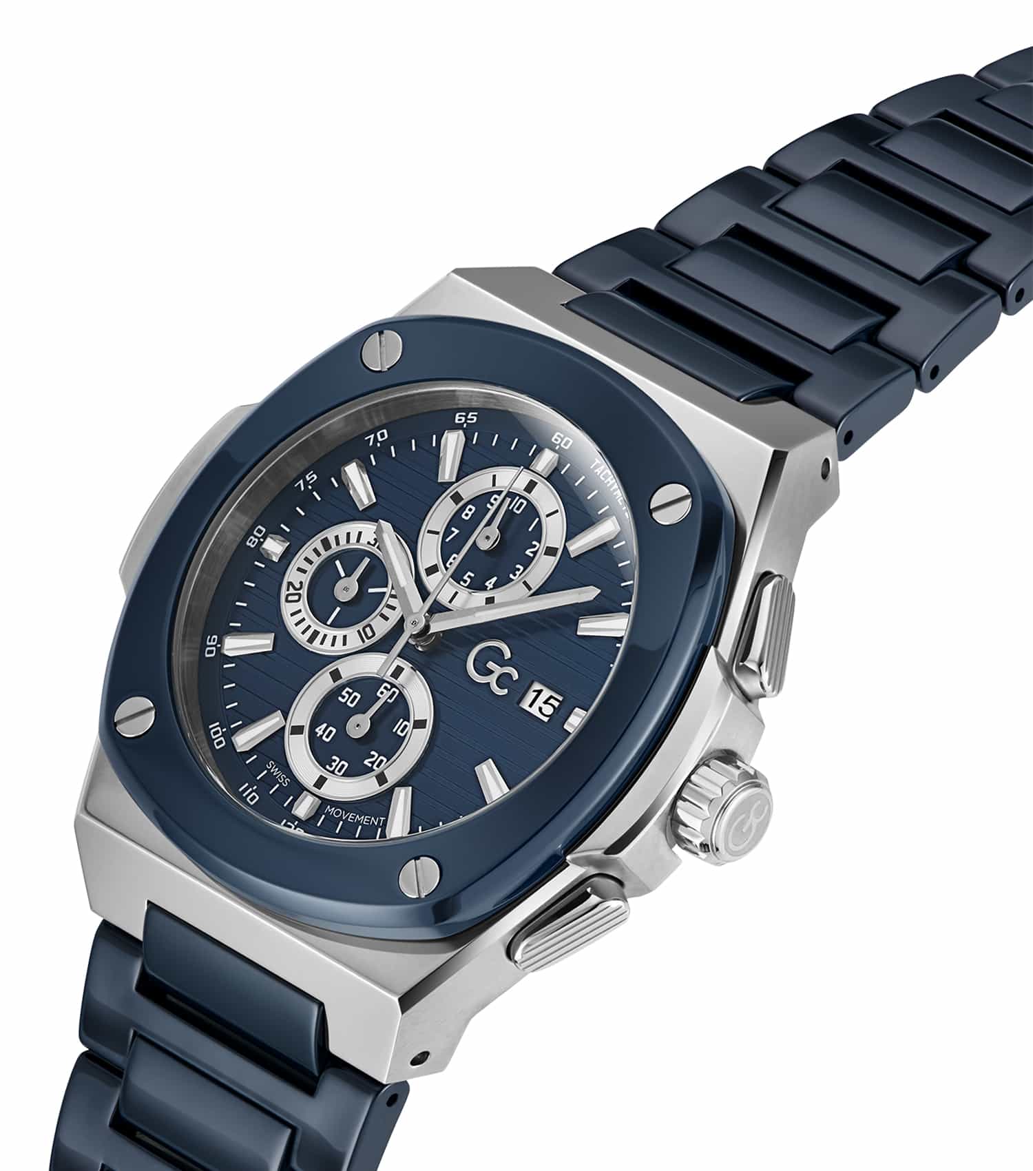 Men Coussin Shape Quartz Watch 44mm