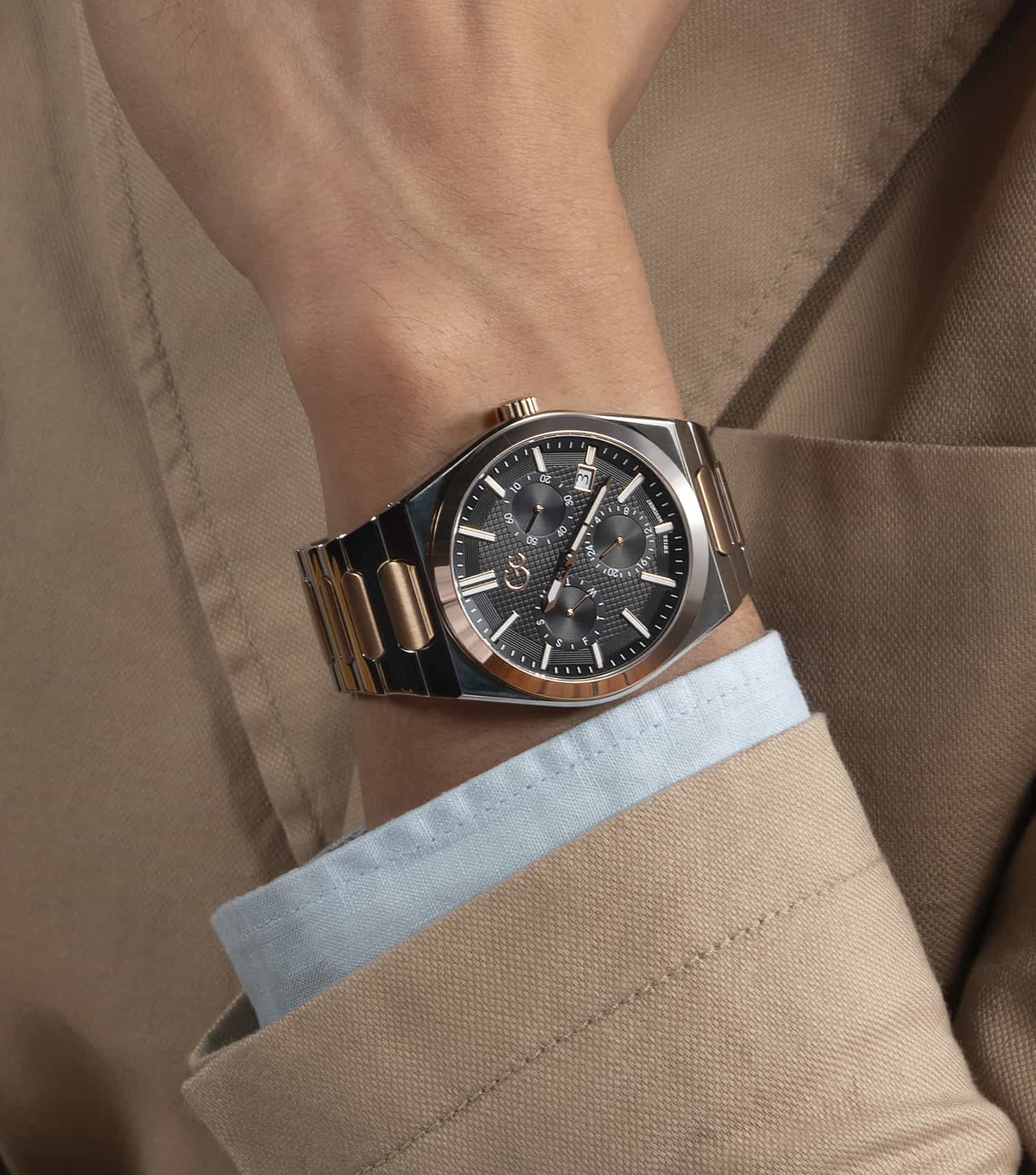 Men Prodigy Quartz Watch 44mm with Black Dial