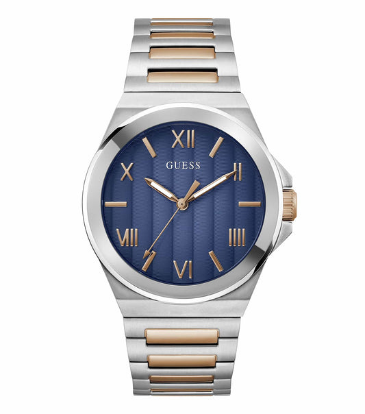 Guess GW0789G4 stylish vinyl color watch displayed at a subtle angle, showcasing its sleek design and premium craftsmanship.
