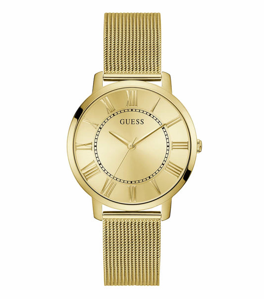 Passionate side view of the GUESS men's watch in N/A color, showcasing its elegant design and sleek finish.