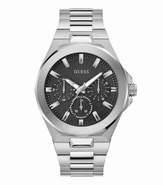 Elegant Guess watch in dashboard color with a vibrant dial, front angle view, showcasing modern design and style.