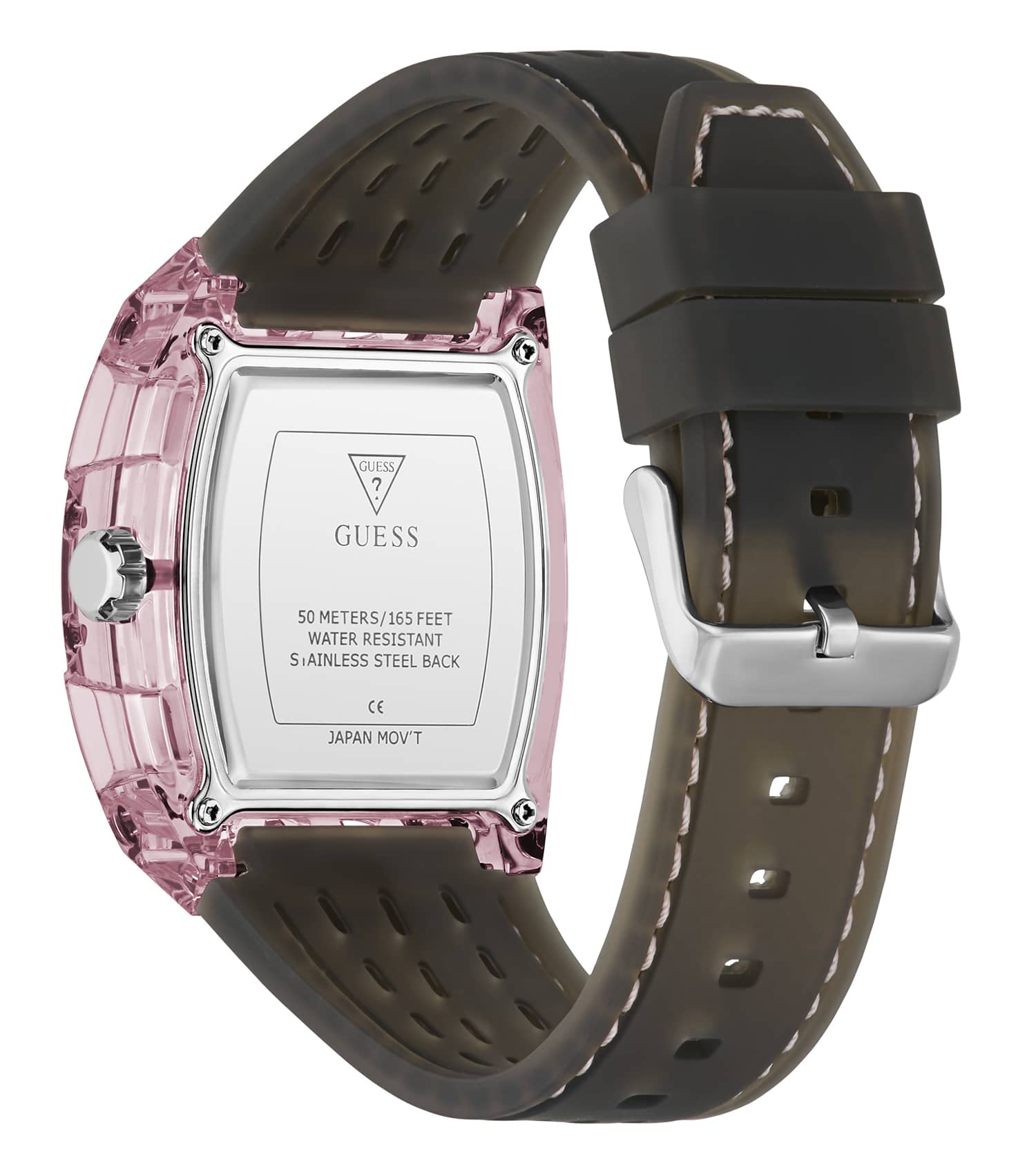 MEN SPORTING PINK QUARTZ WATCH 42 MM