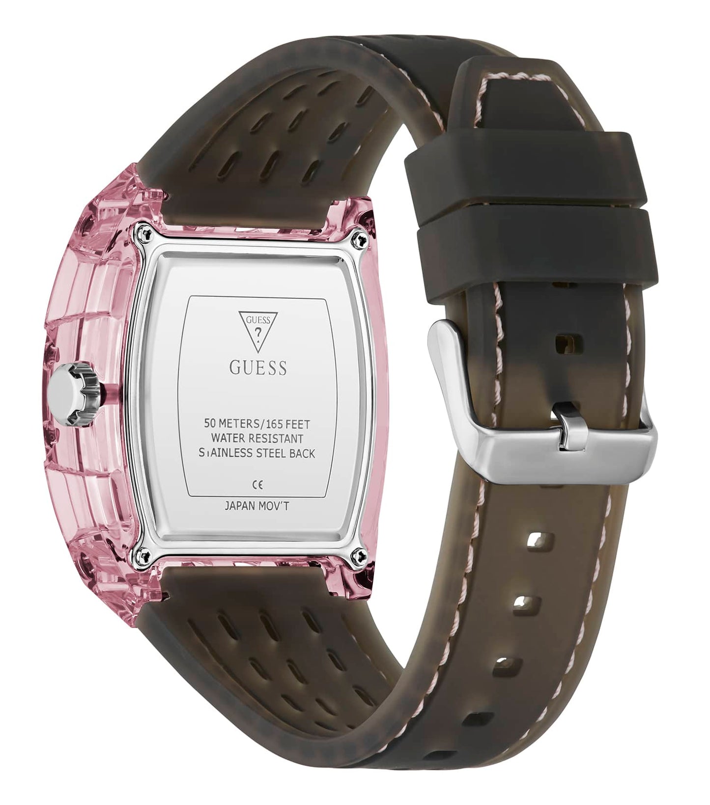 MEN SPORTING PINK QUARTZ WATCH 42 MM