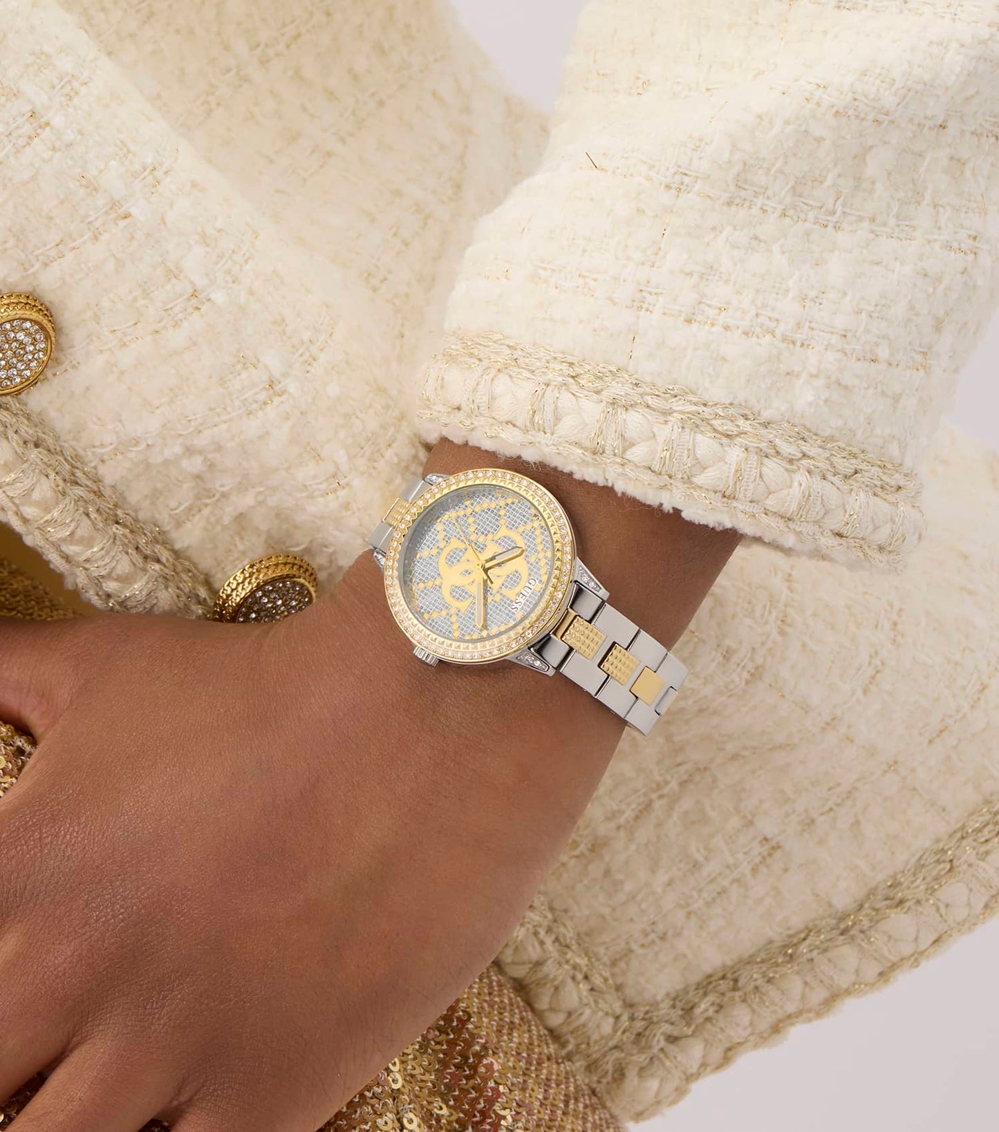 WOMEN G LACE QUARTZ WATCH 34 MM