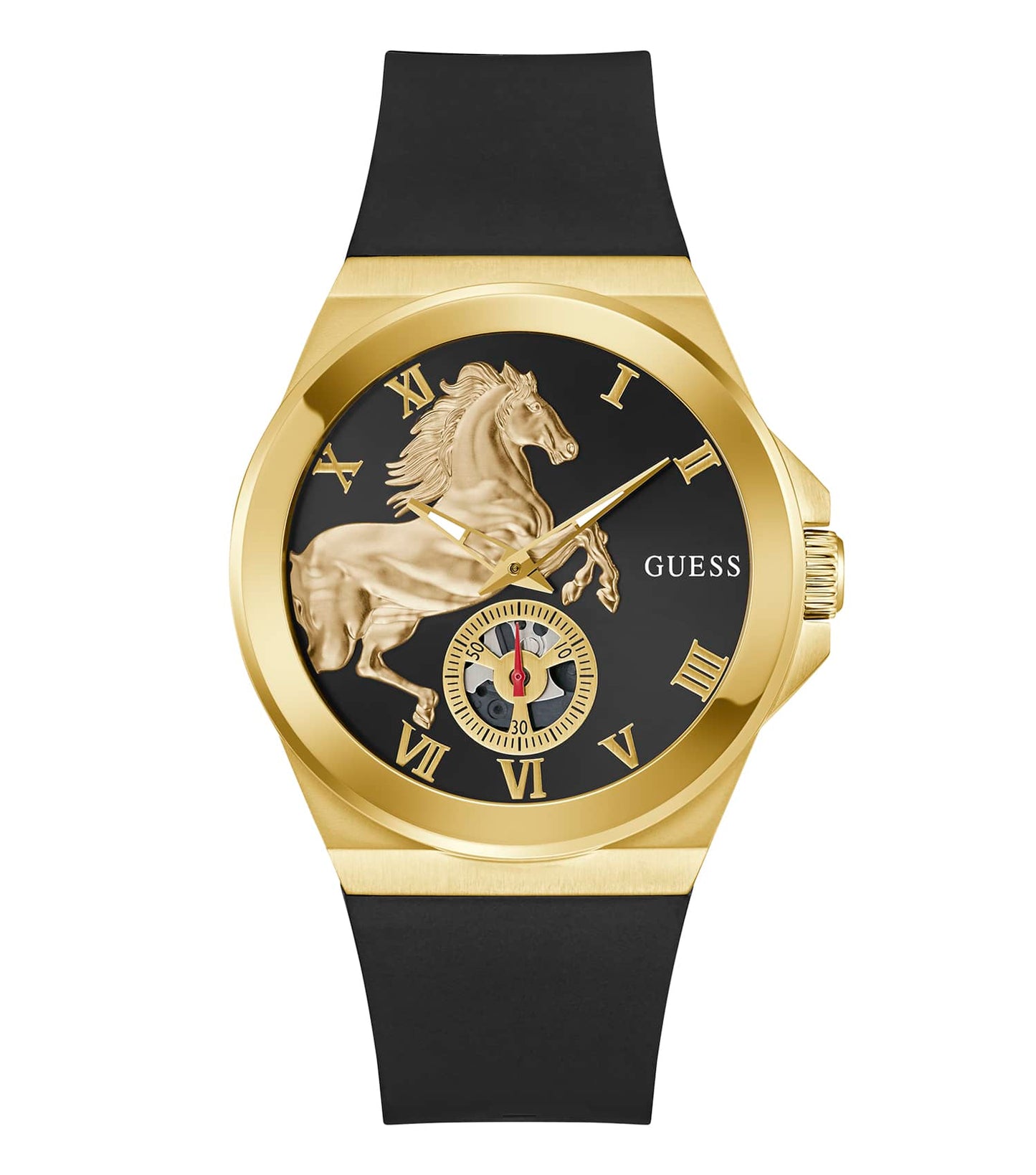 MEN VINYL QUARTZ WATCH 44 MM