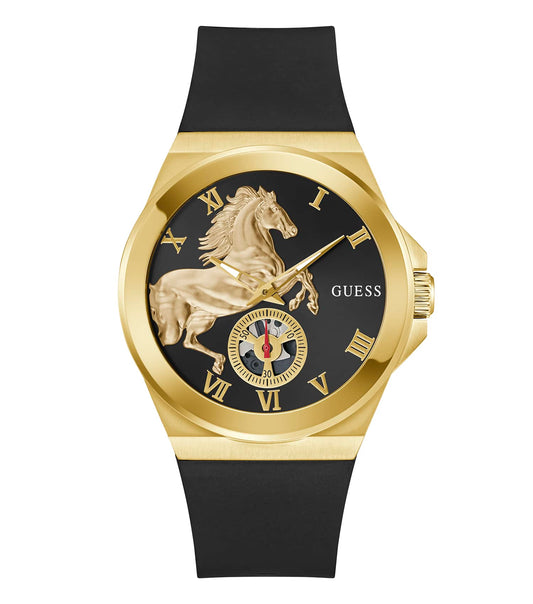 MEN VINYL QUARTZ WATCH 44 MM