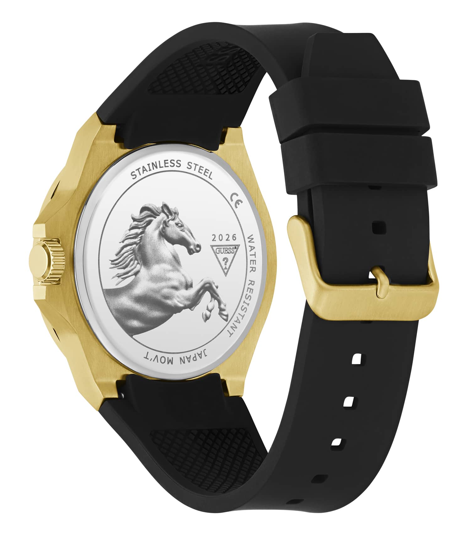 MEN VINYL QUARTZ WATCH 44 MM