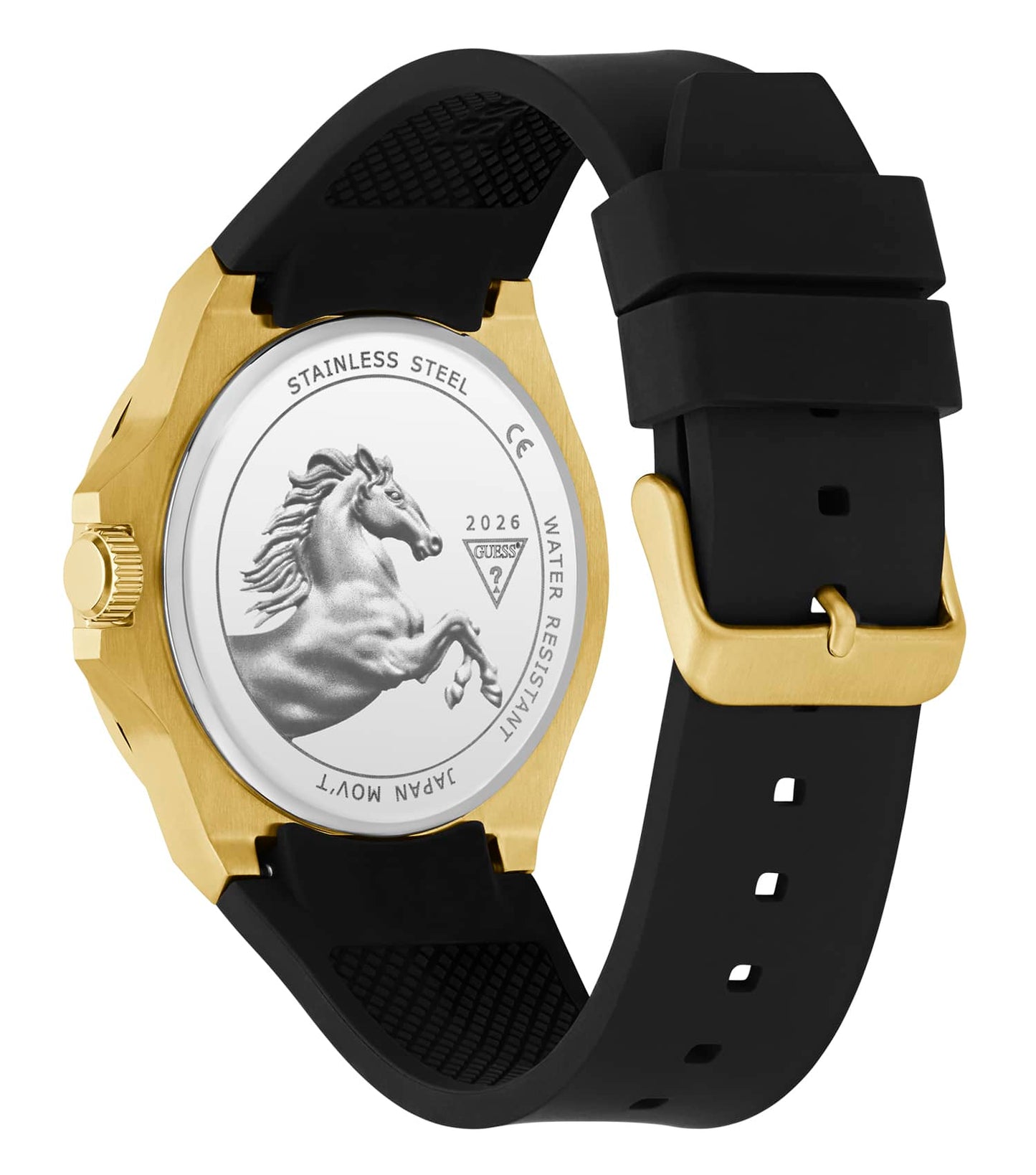 MEN VINYL QUARTZ WATCH 44 MM